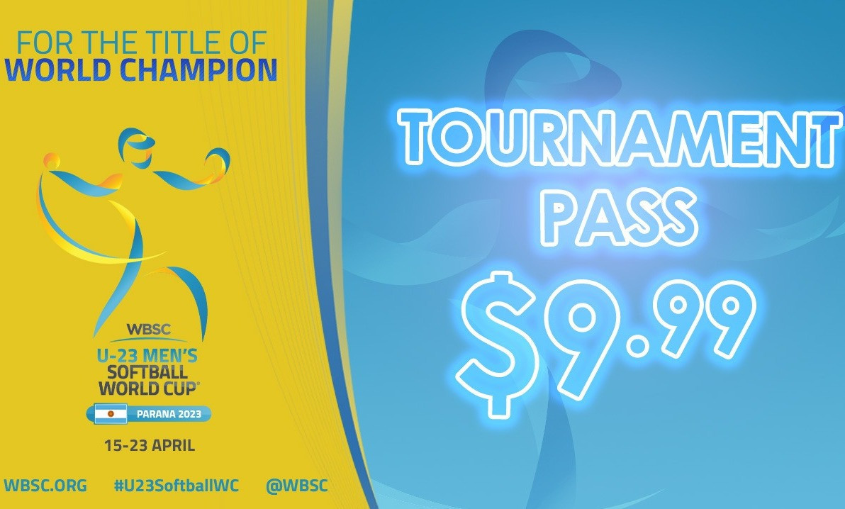 The tournament pass to watch all 50 games will by $9.99 ©WBSC