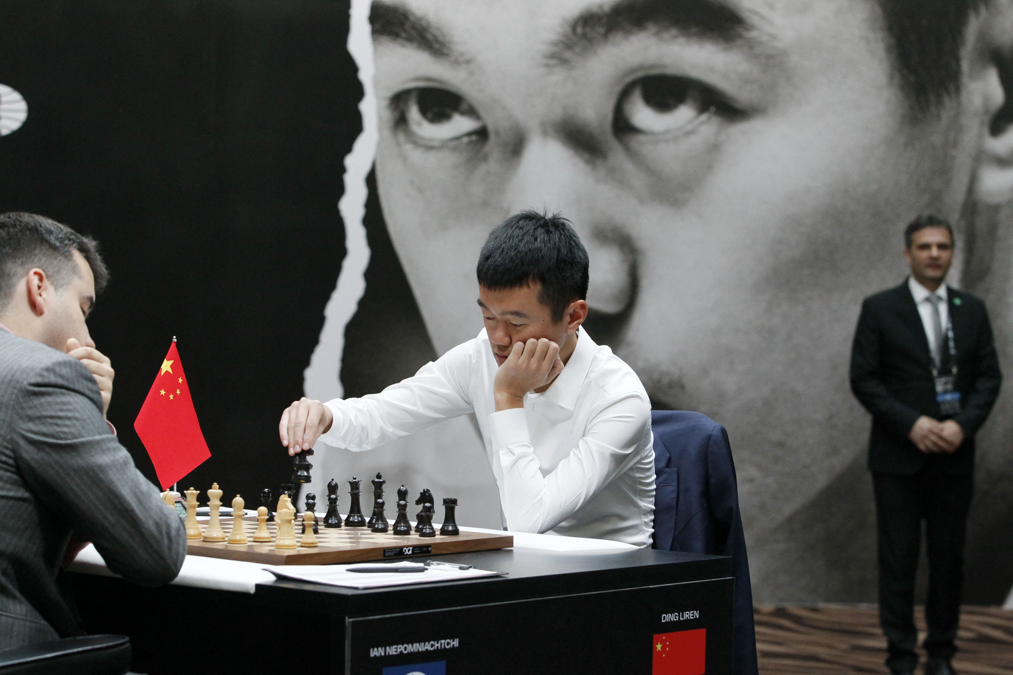Ding Liren produced a solid performance to draw game three of the FIDE World Championship Match ©Getty Images