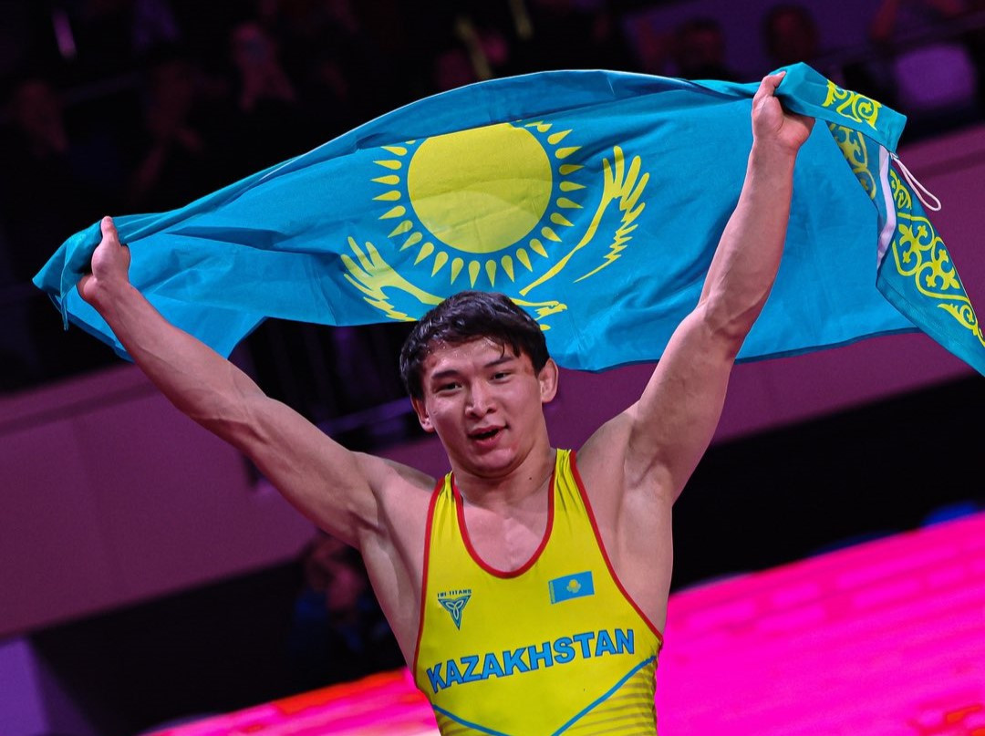 Sanzar Doszhanov won one of two Kazakhstan gold medals on the penultimate day of the Asian Wrestling Championships ©UWW