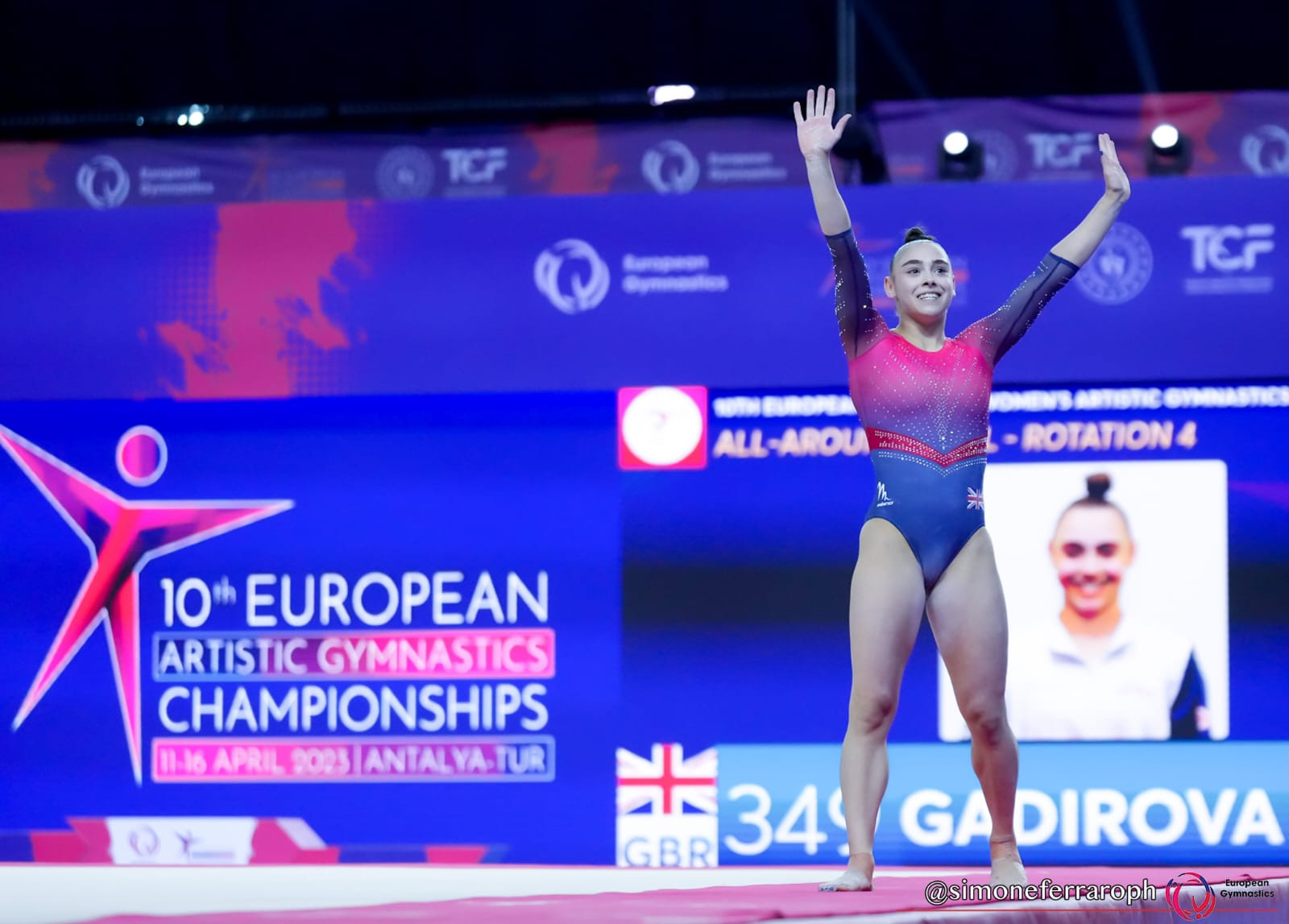 Jessica Gadirova clinched the women's all-around title at the European Artistic Gymnastics Championships in Antalya ©European Gymnastics