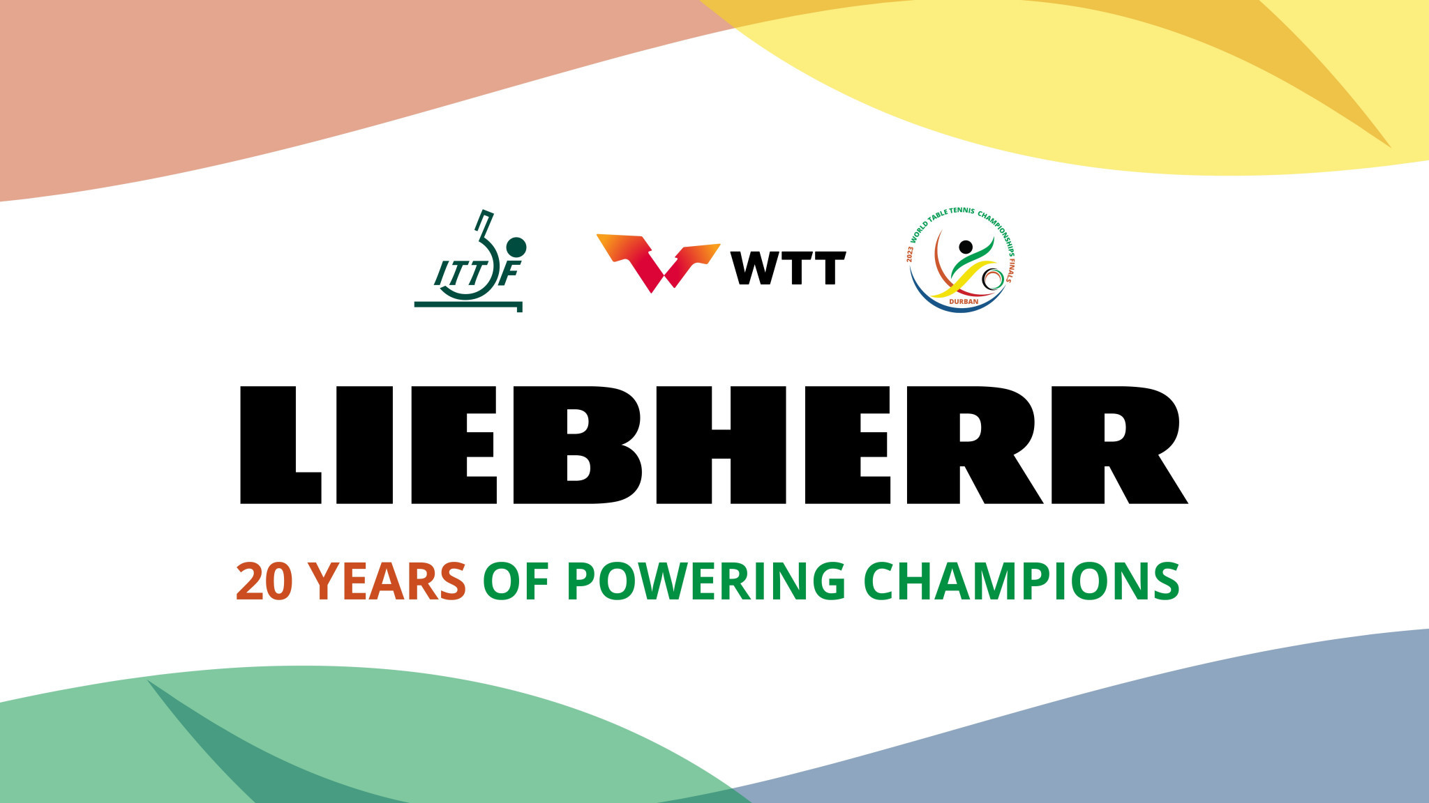 Liebherr has been a partner of the ITTF for 20 years ©WTT