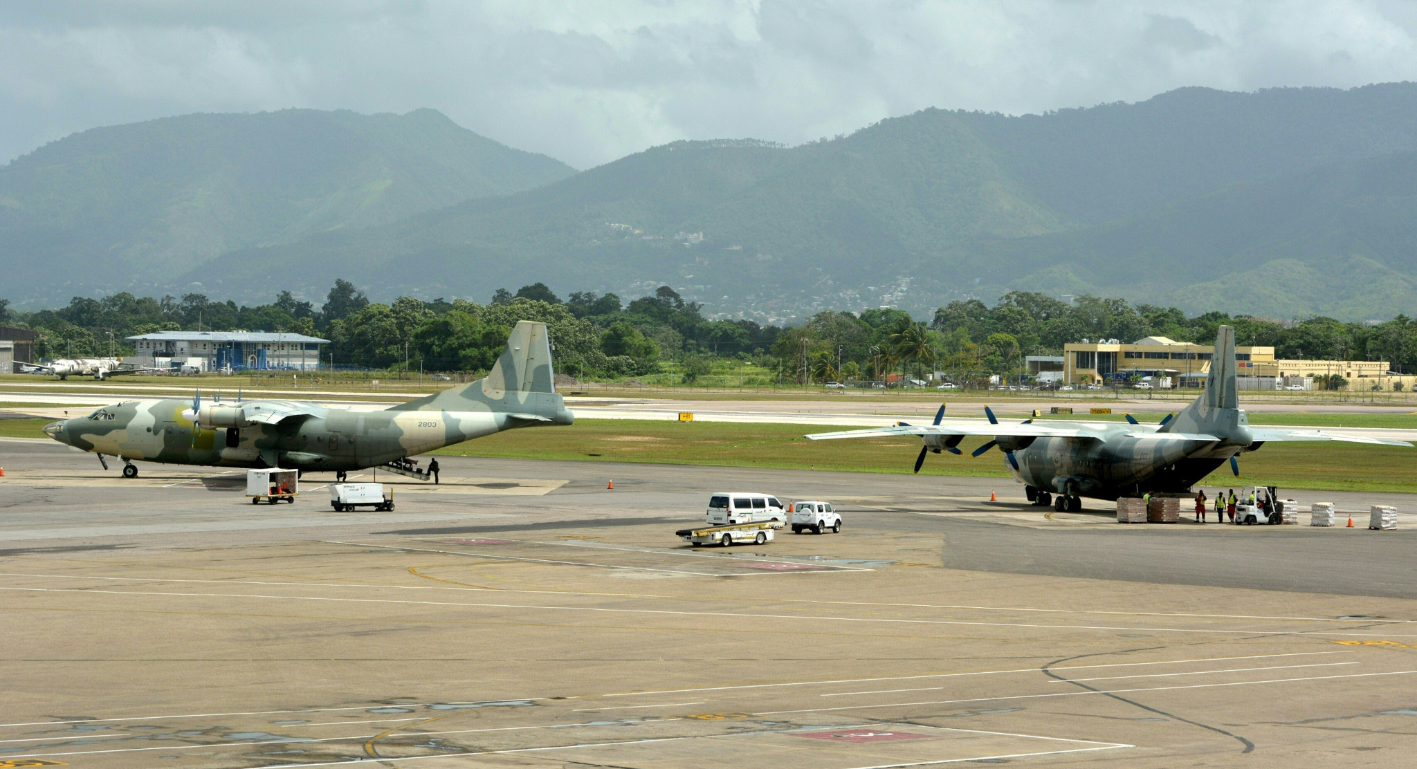 The Piarco International Airport on Trinidad forms an 