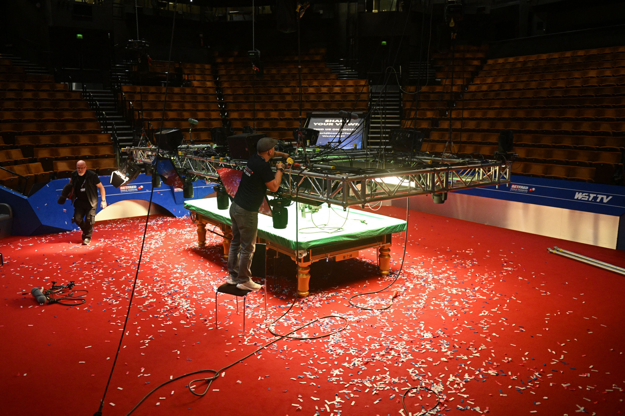 Play delayed at World Snooker Championship after protest by members of Just Stop Oil