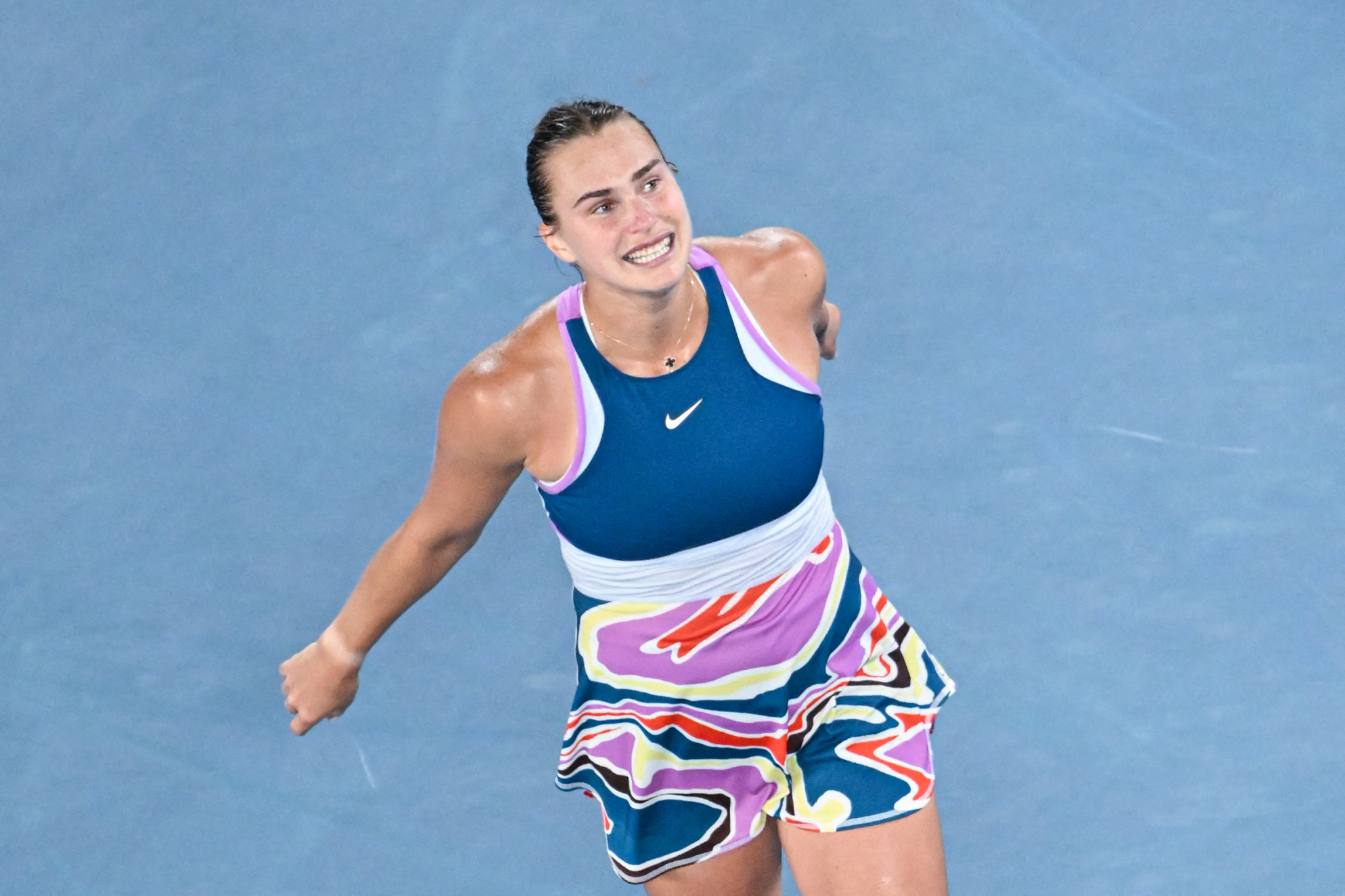 Russian and Belarusian players have been allowed to continue competing on the WTA and ATP Tours, with Aryna Sabalenka winning the Australian Open in January  ©Getty Images