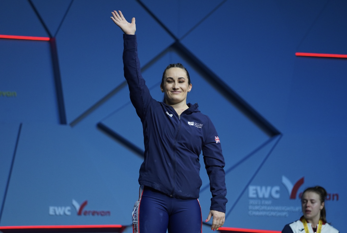 
Sarah Davies became Britain's second medallist at the European Weightlifting Championships ©Brian Oliver