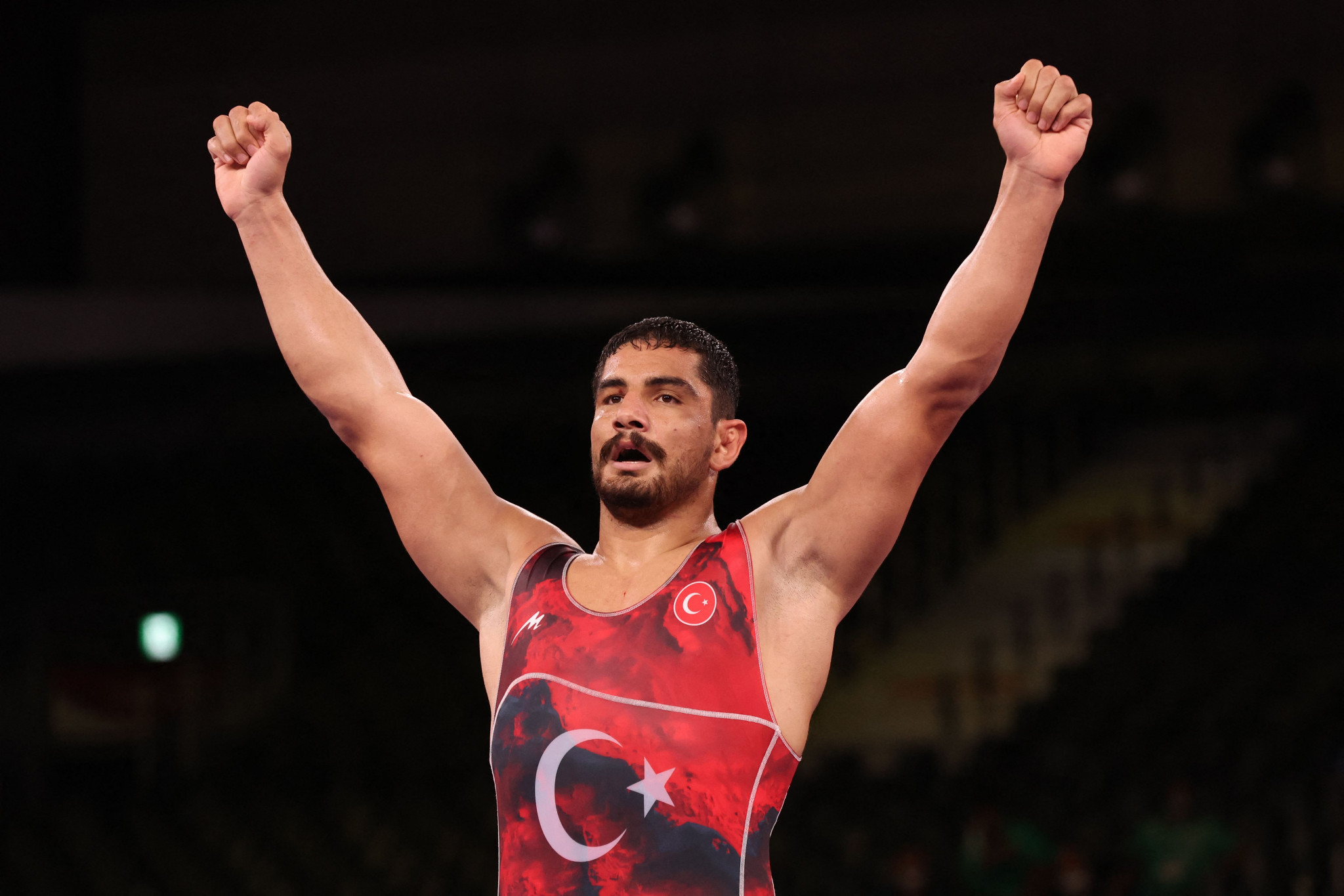 Turkey's Taha Akgül earned his 10th European title by beating Georgia's Geno Petriashvili in Zagreb ©Getty Images