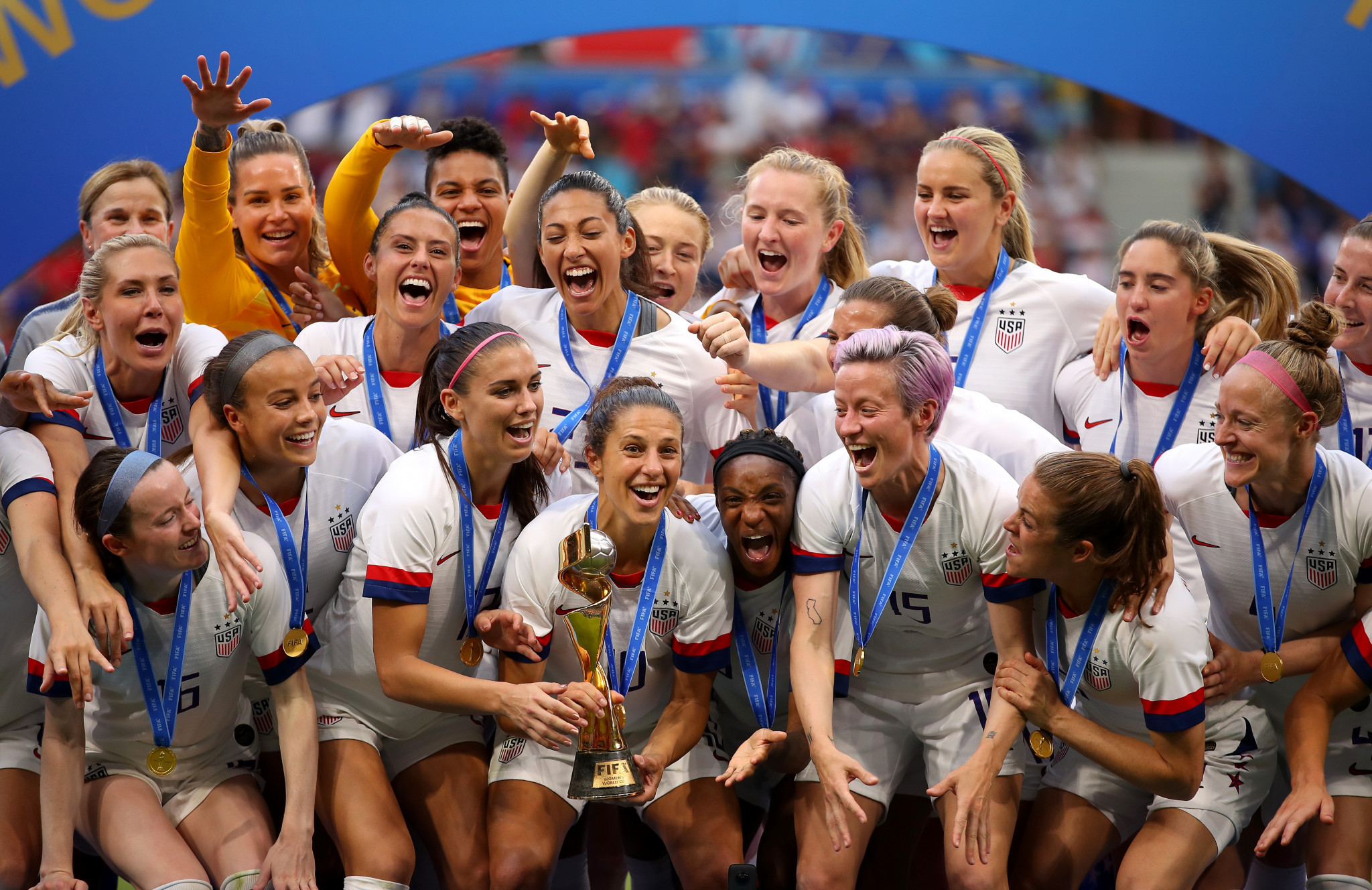The United States will be aiming to win their third straight Women's World Cup crown and fifth overall when the event is staged in Australia and New Zealand later this year ©Getty Images