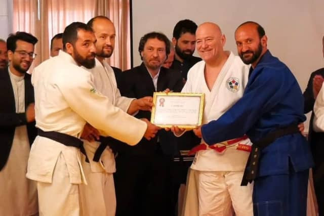 Two referees received their continental licenses at the seminar ©IJF 