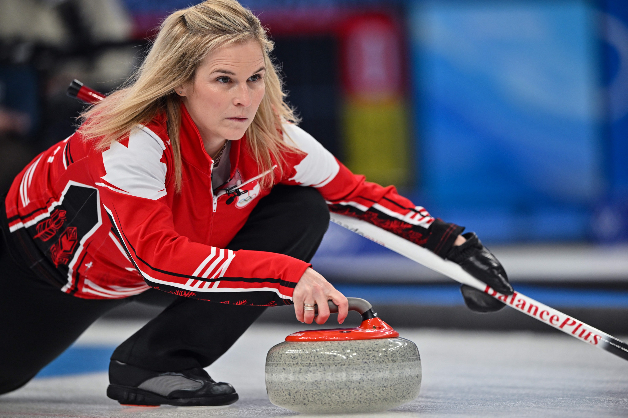 Jennifer Jones teamed up with Brent Laing to seal back-to-back wins on the first day of the World Mixed Doubles Curling Championship in Gangneung ©Getty Images