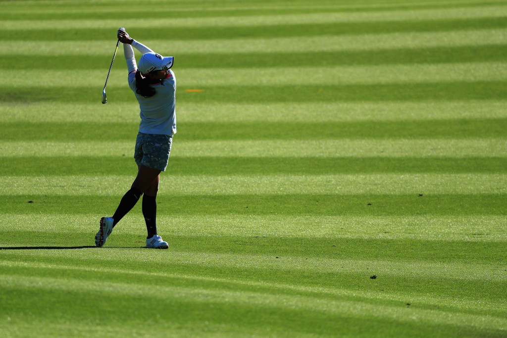 Ai Miyazato remains as a co-leader at the ANA Inspiration ©Getty Images