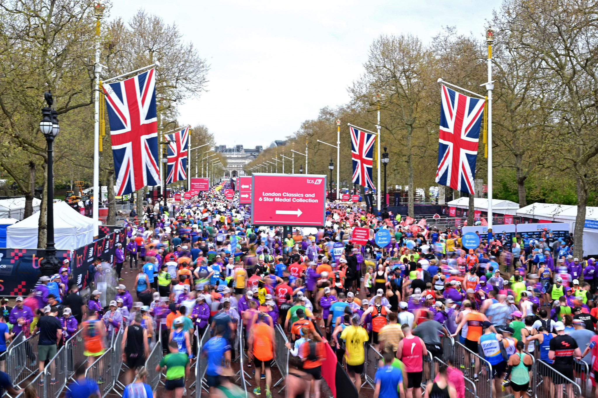 Thousands of mass runners also participated in London as the race returned to its traditional April slot in the calendar ©Getty Images