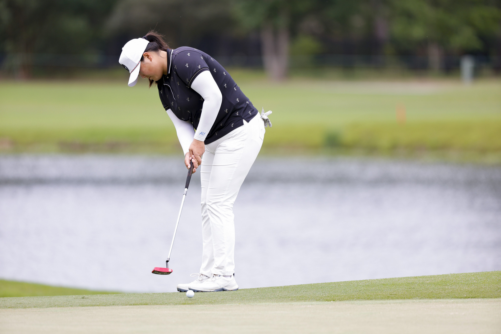 Angel Yin of the US birdied the 18th in the final round, but ended in the water in the playoff ©Getty Images