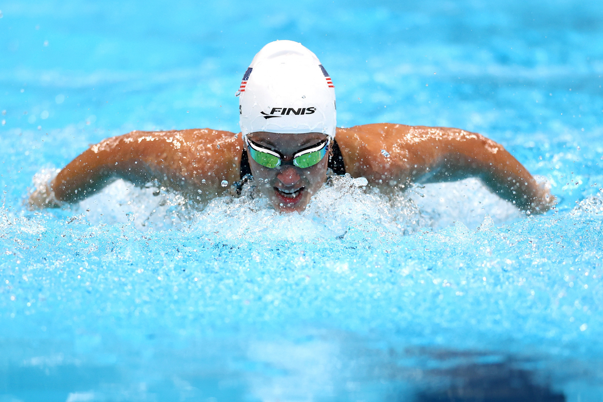 Elizabeth Marks of the US won three gold medals at the Para Swimming World Series stop in Minneapolis ©Getty Images