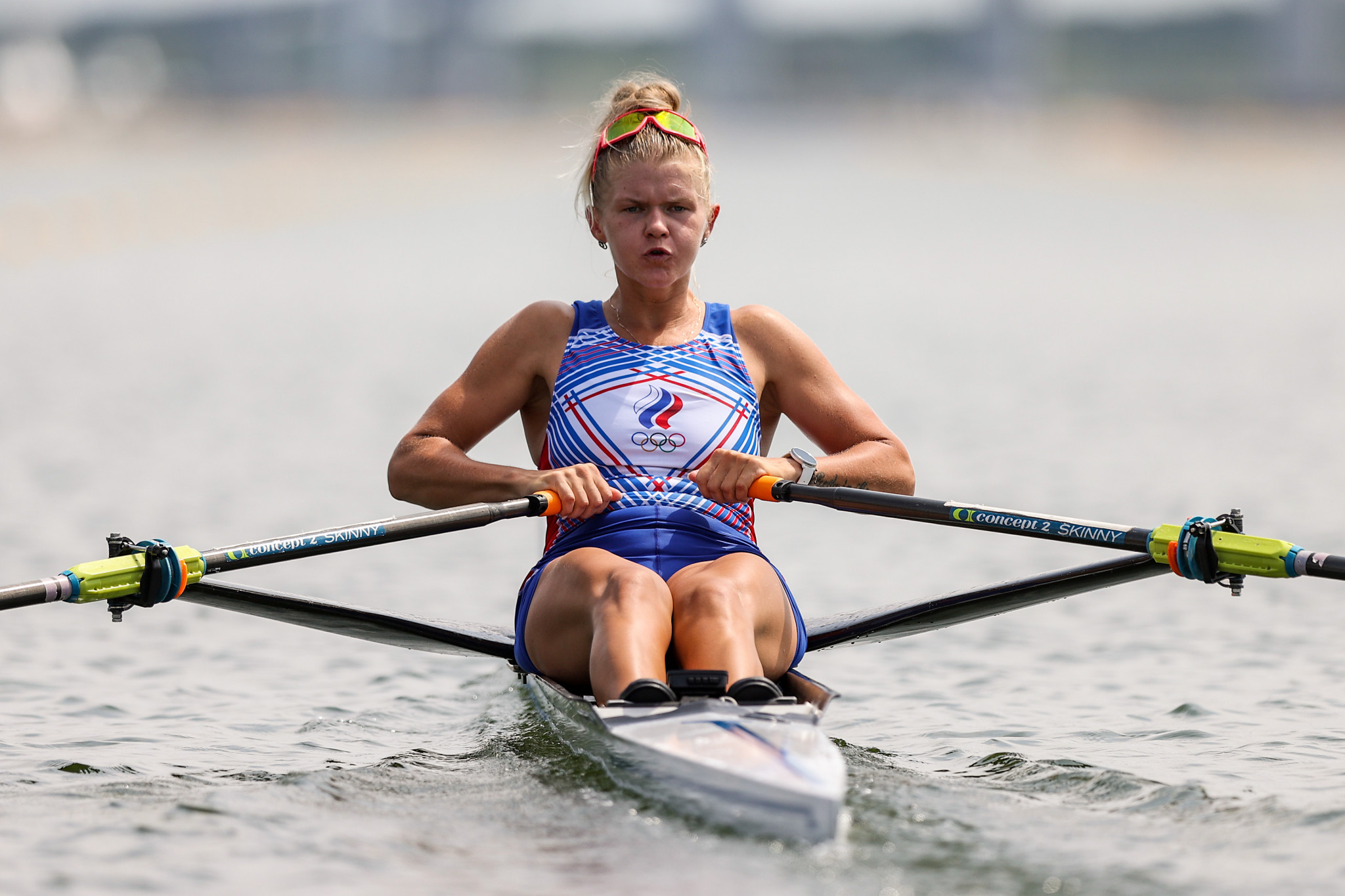 Hanna Prakatse became the first Russian to win an Olympic single sculls medal for more than 40 years at Tokyo 2020 ©Getty Images