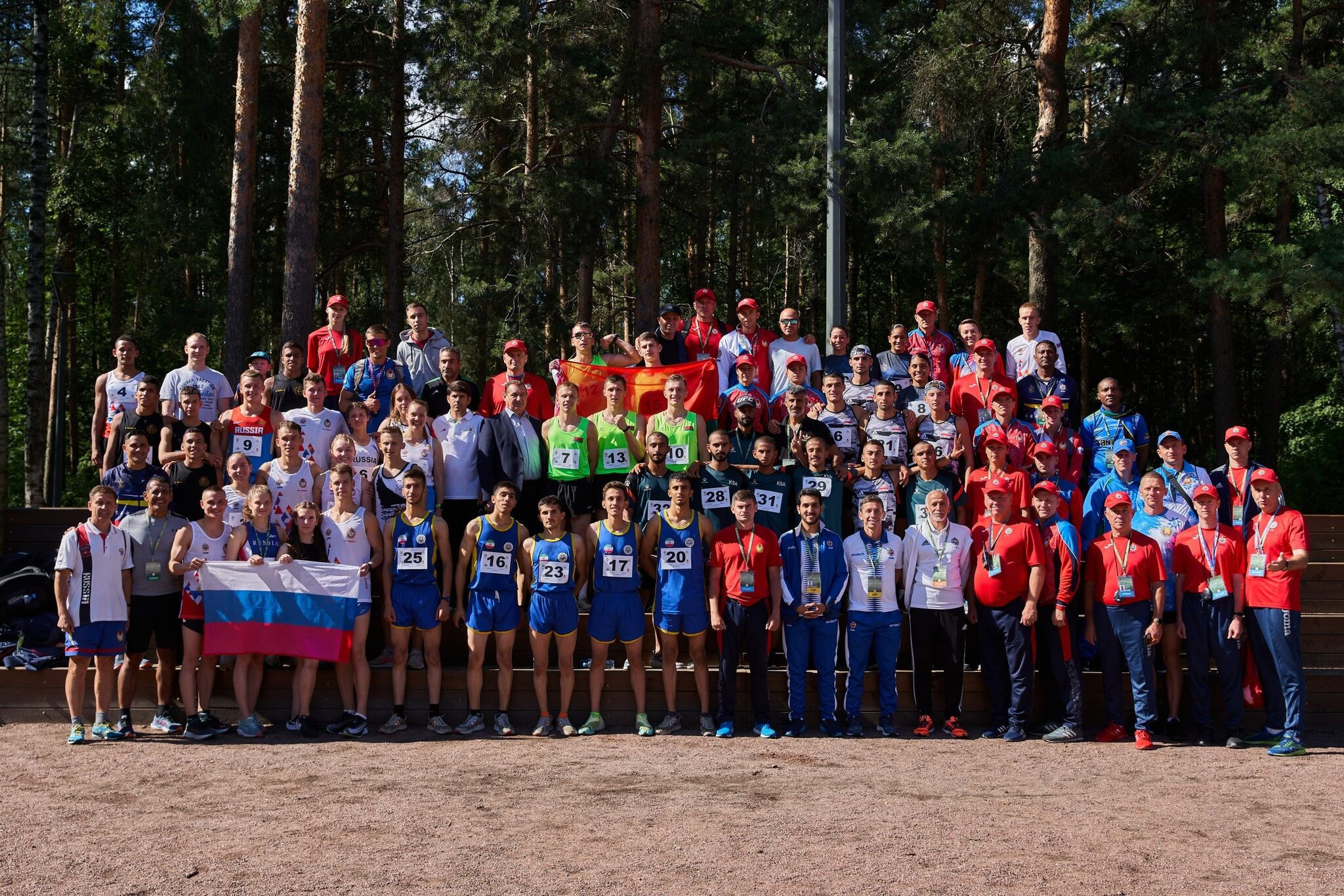 Russia athletes competed under the country's flag at the World Cadet Games held in St Petersburg last year ©CISM