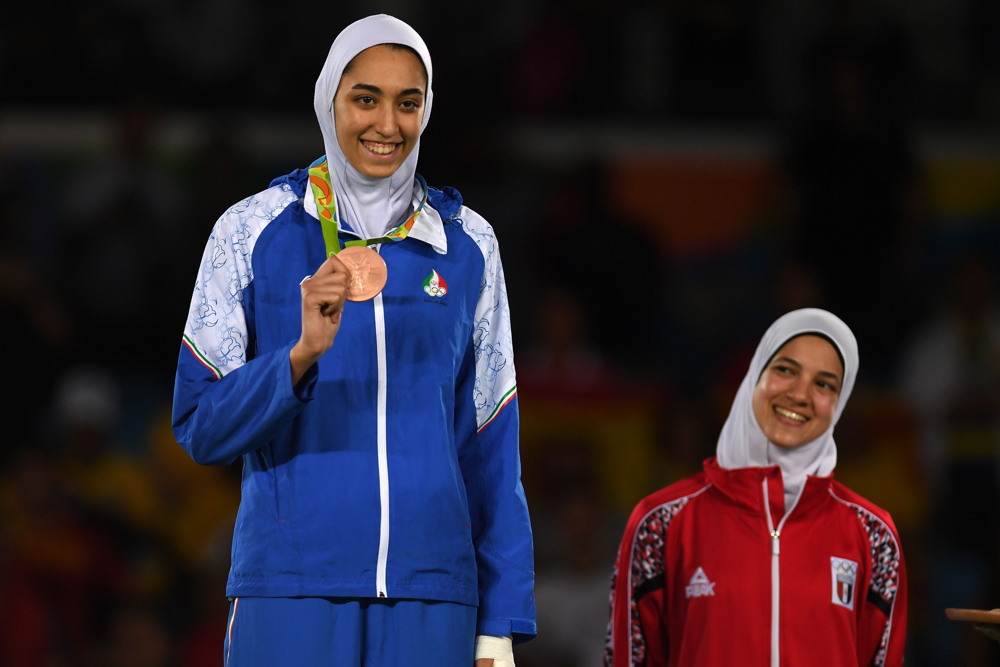 Kimia Alizadeh Zenoorin won Olympic taekwondo bronze in 2016 before seeking refuge from Iran ©Getty Images