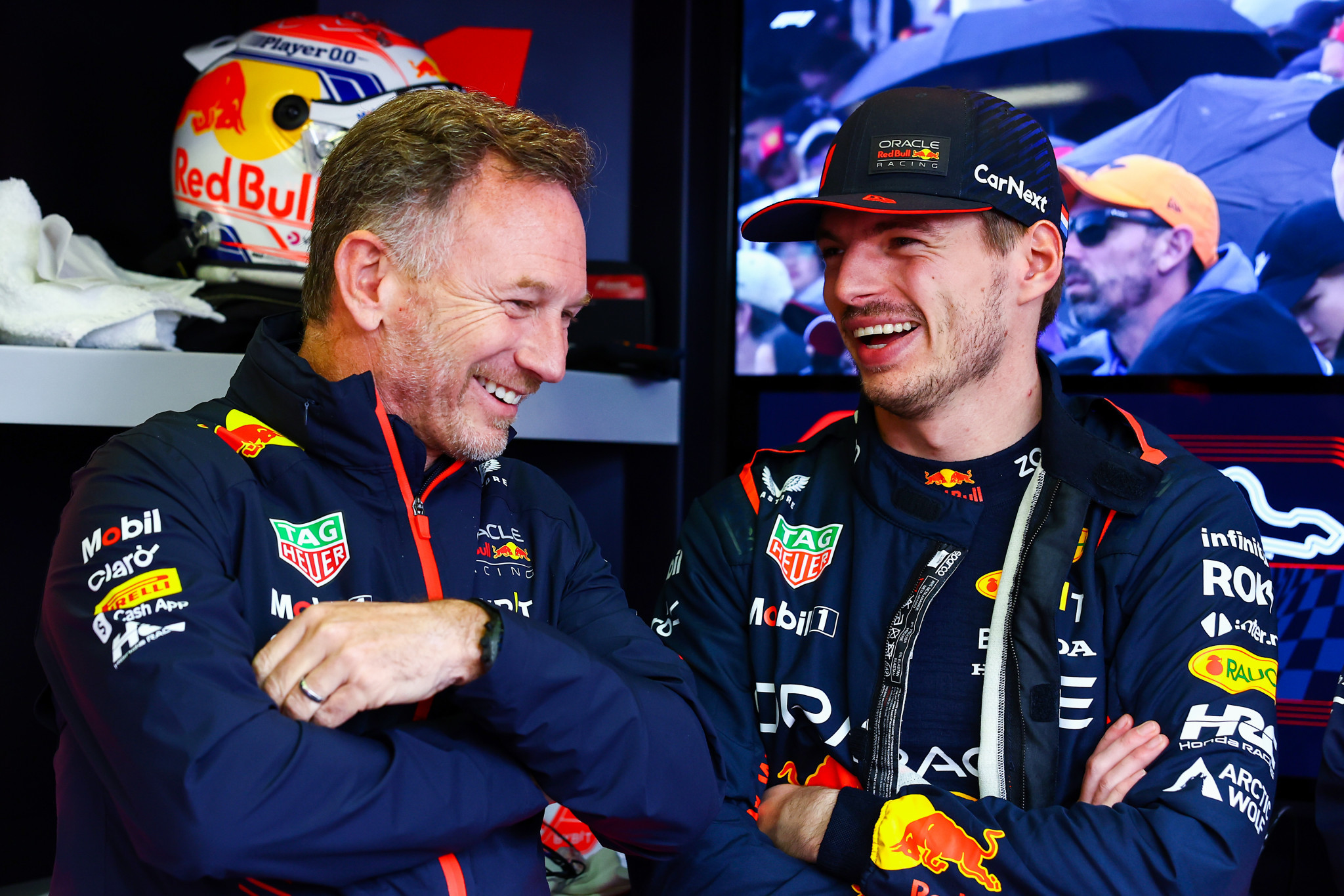 Both Christian Horner, left, and Max Verstappen, right, have criticised the sprint format while their colleague Sergio Pérez has shown his support ©Getty Images
