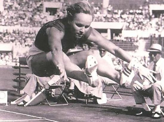 Vira Krepkina shocked her more highly regarded rivals when she won the Olympic gold medal in the long jump at Rome 1960 ©Ukrainian Athletic Federation
