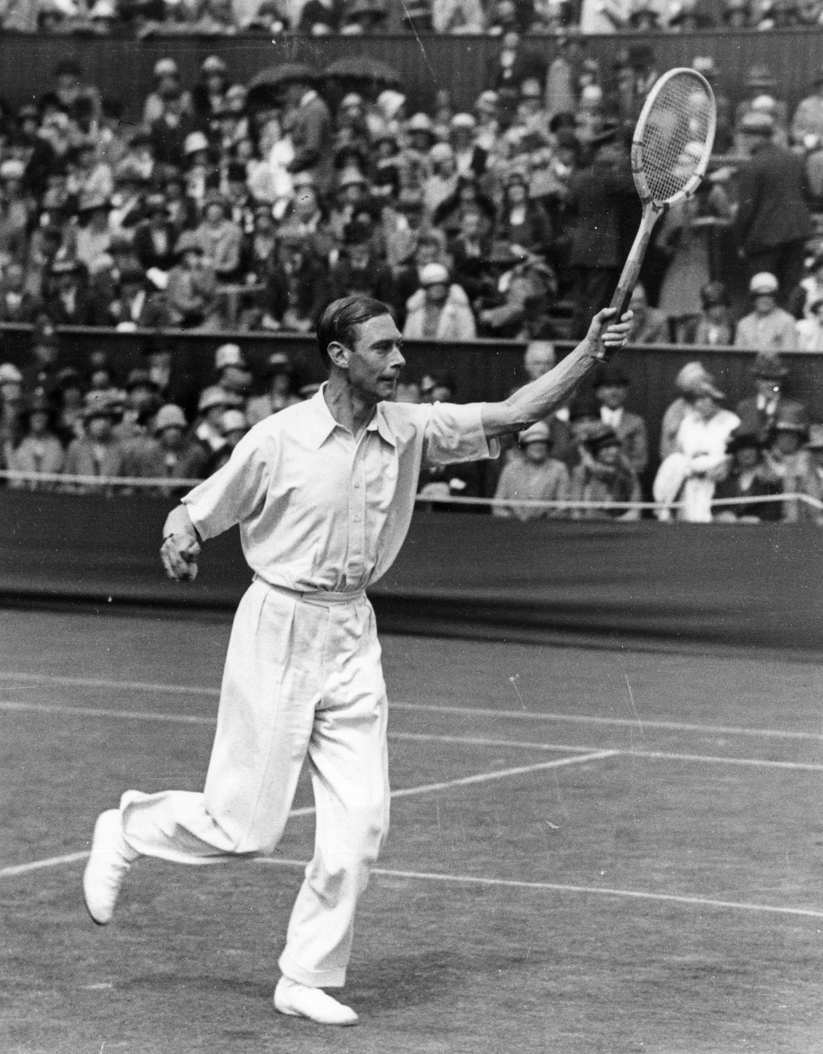 King Charles III's grandfather played at Wimbledon in 1926 when he was still known as the Duke of York ©Getty Images