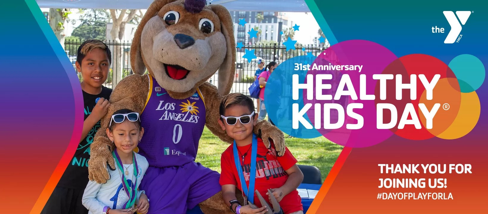 A Healthy Kids Day event was held at the Los Angeles Memorial Coliseum, athletics venue for the 2028 Olympic and Paralympic Games ©YMCA of Metropolitan Los Angeles