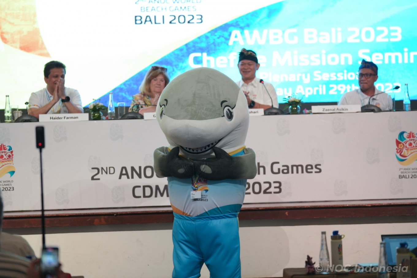 The announcement of the mascots for the 2023 ANOC World Beach Games in Bali was among the highlights of the Chef de Missions seminar ©Twitter 