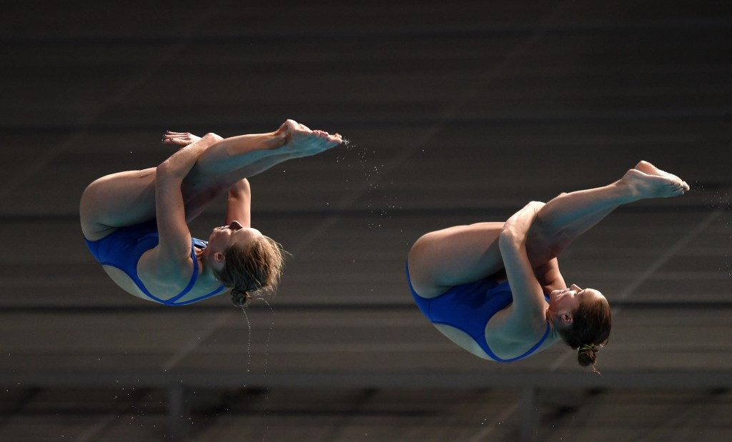 Abby Johnston (left) of the United States picked up two silvers in Puerto Rico