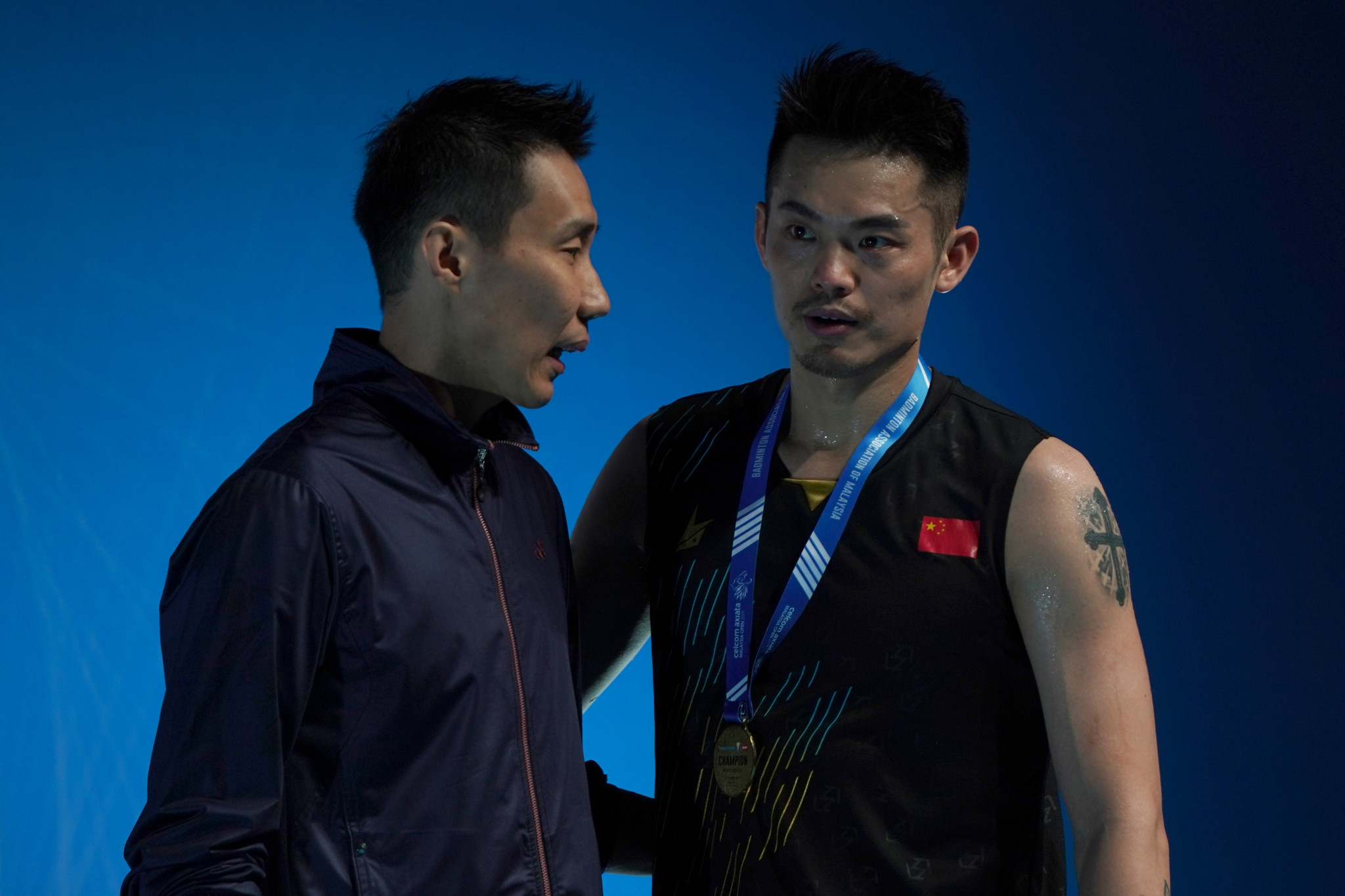 Lee Chong Wei, left and Lin Dan are to be inducted into the Badminton World Federation Hall of Fame ©Getty Images