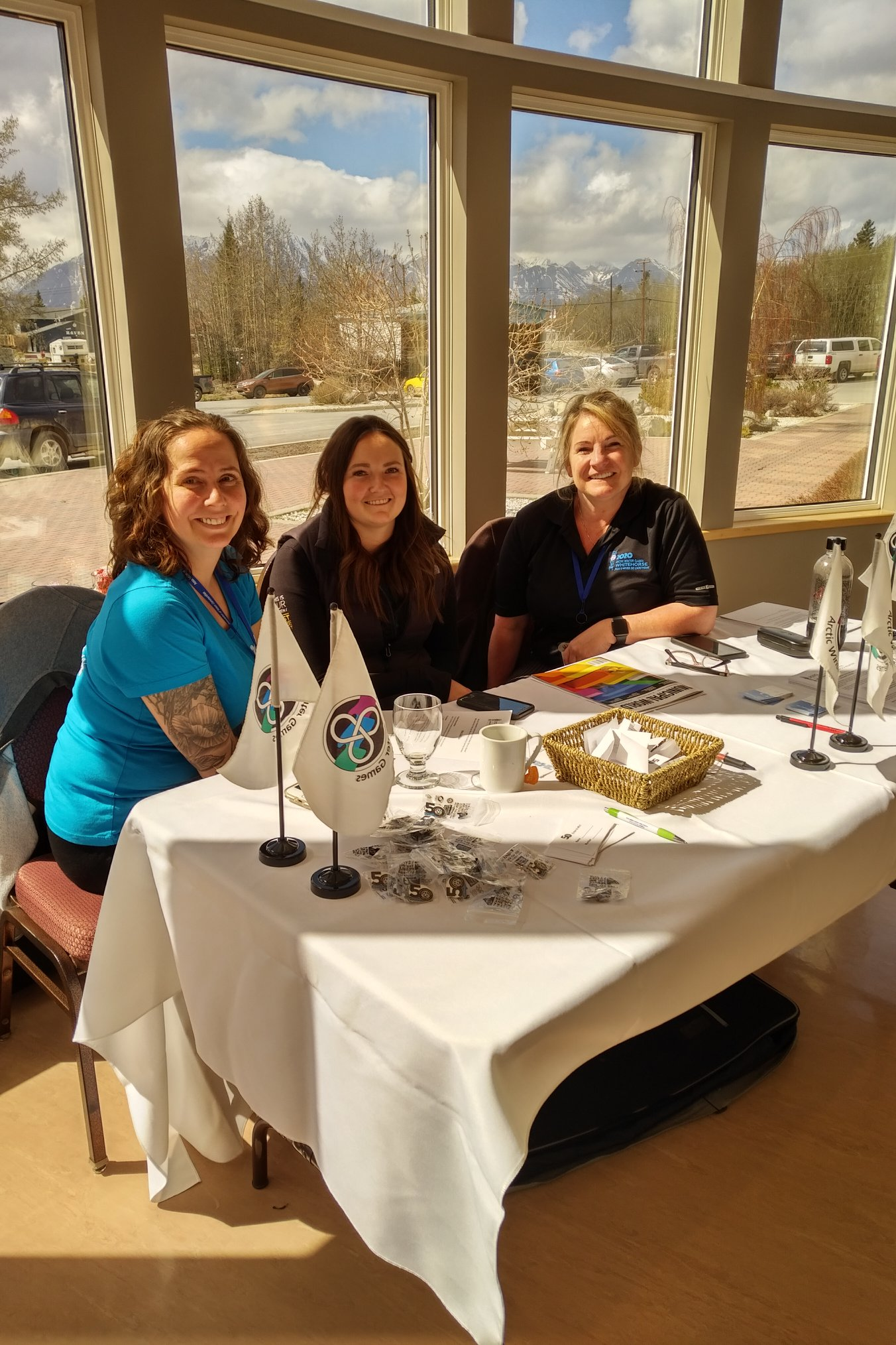 Moira Lassen, right, was general manager of the 2020 Arctic Winter Games in Whitehorse ©Facebook