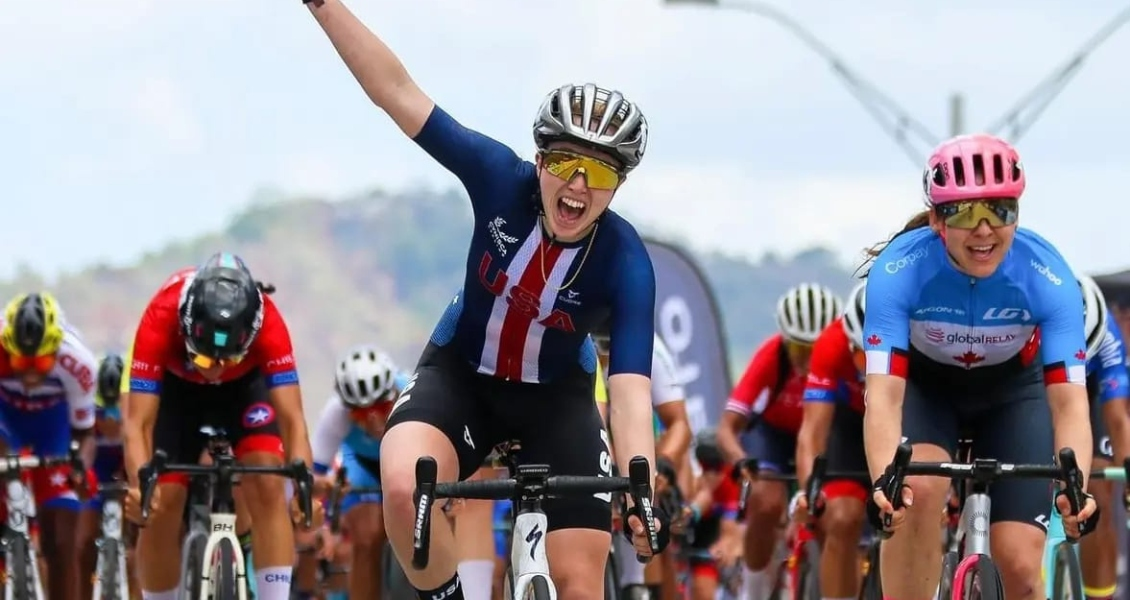 Skylar Schneider of the United States clinched her place at Santiago 2023 with victory in the Pan American Road Cycling Championships in Panama City ©Panamanian Cycling Federation
