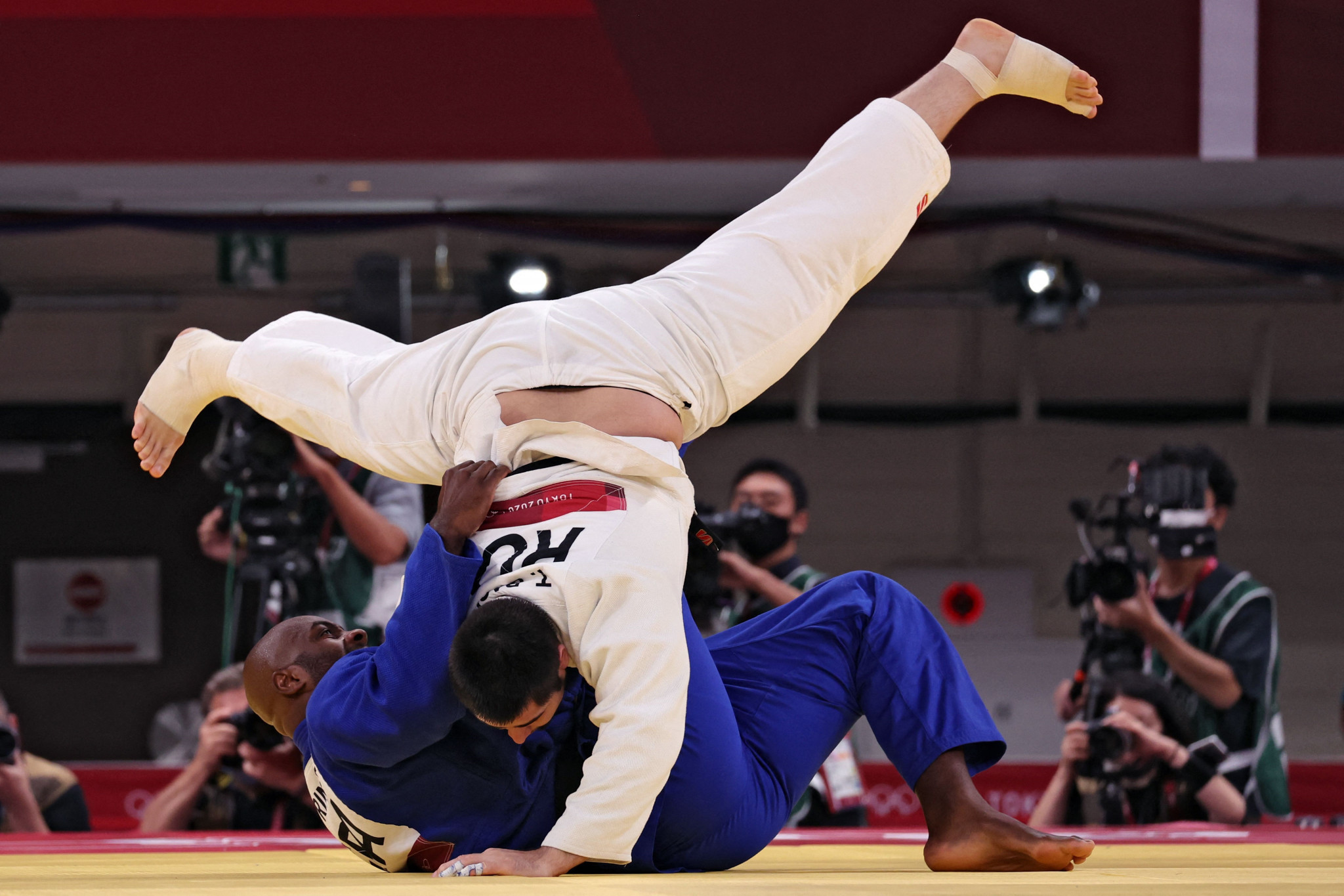 Tamerlan Bashaev, who stunned France's Teddy Riner at Tokyo 2020, is one of 17 Russian judoka competing as individual neutral athletes in Doha ©Getty Images