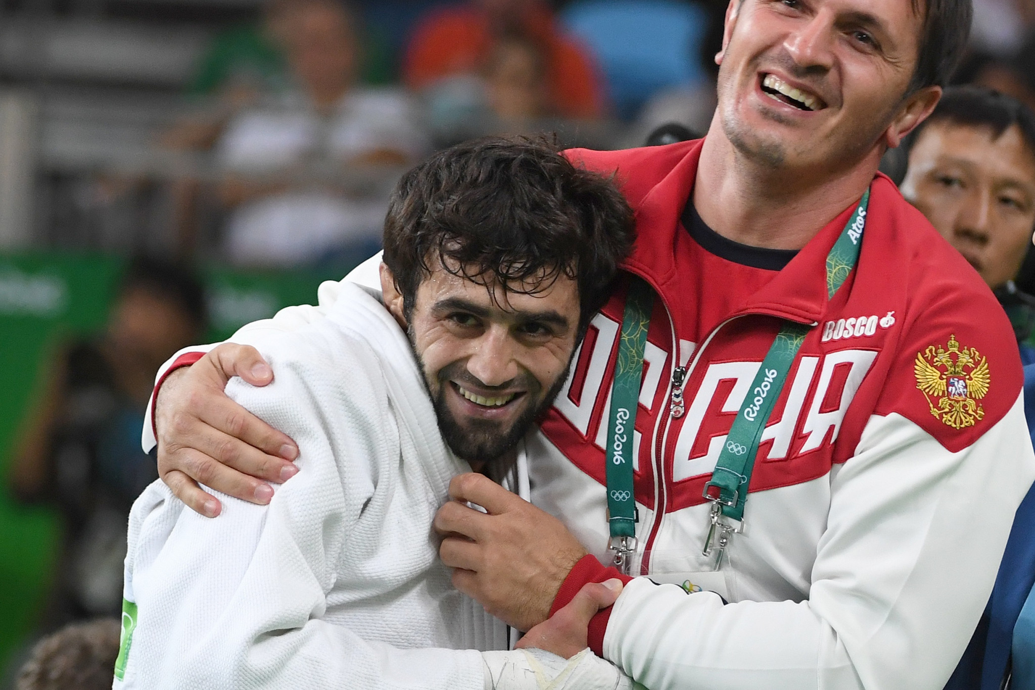 Russia's Rio 2016 gold medallist Beslan Mudranov, left, believes the country's judoka are now 
