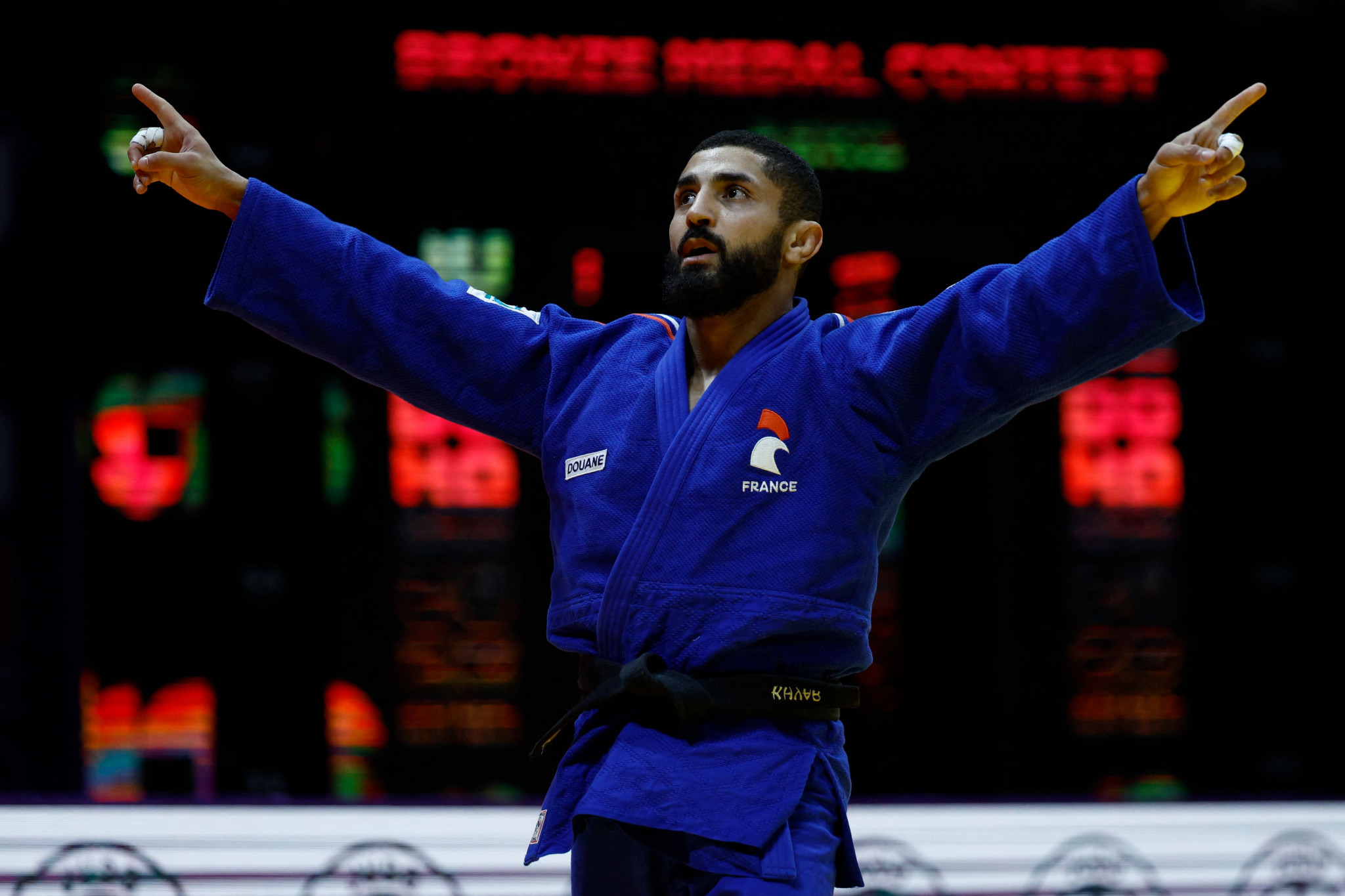 France's Walide Khyar boosted his hopes of glory at the Paris 2024 Olympics by claiming his first World Championships medal ©Getty Images