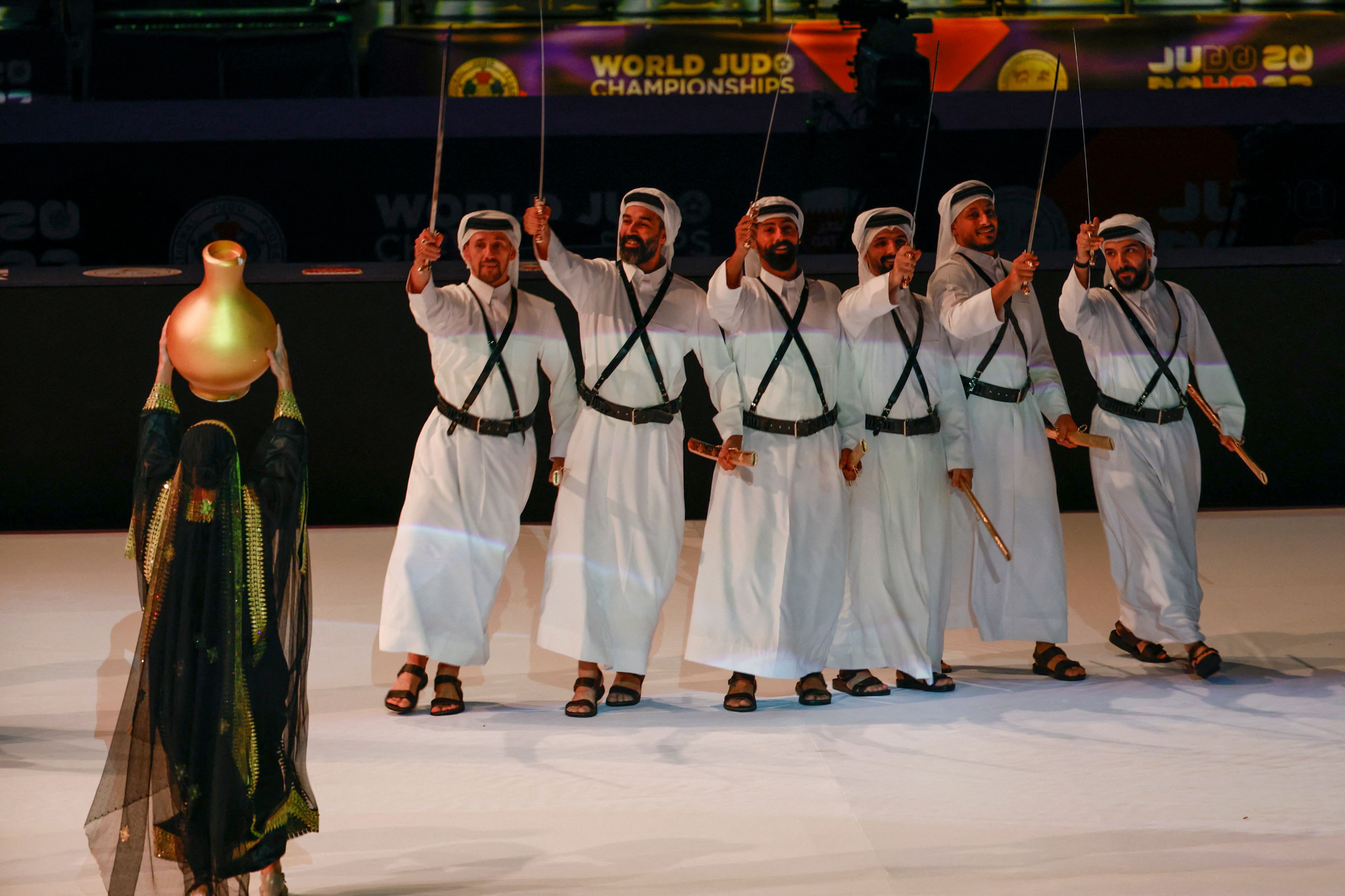 Performers celebrate Qatari culture with traditional dances during the Opening Ceremony ©Getty Images