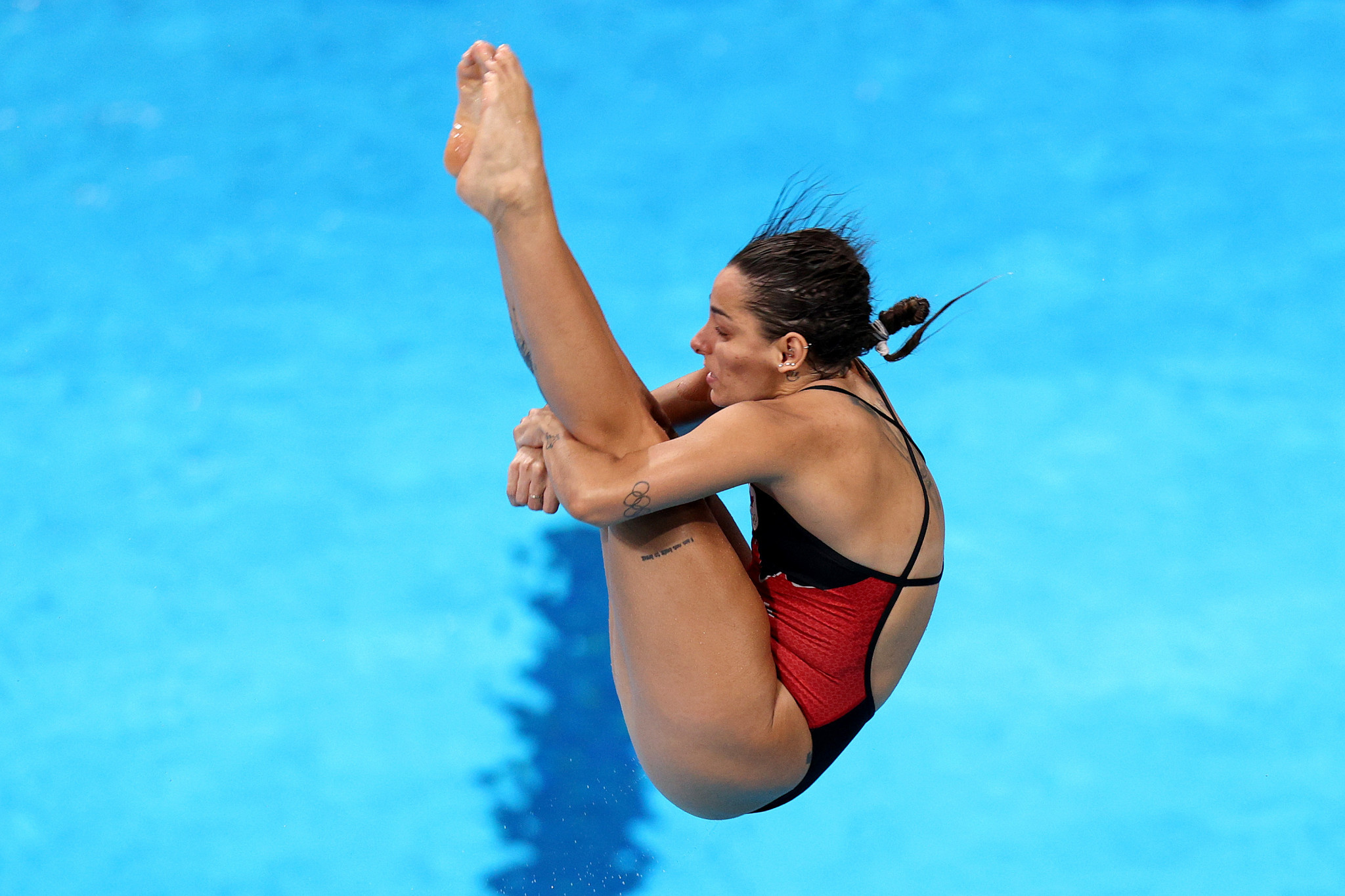 Pamela Ware of Canada won three medals in her first big competition since the Tokyo 2020 Olympics ©Getty Images