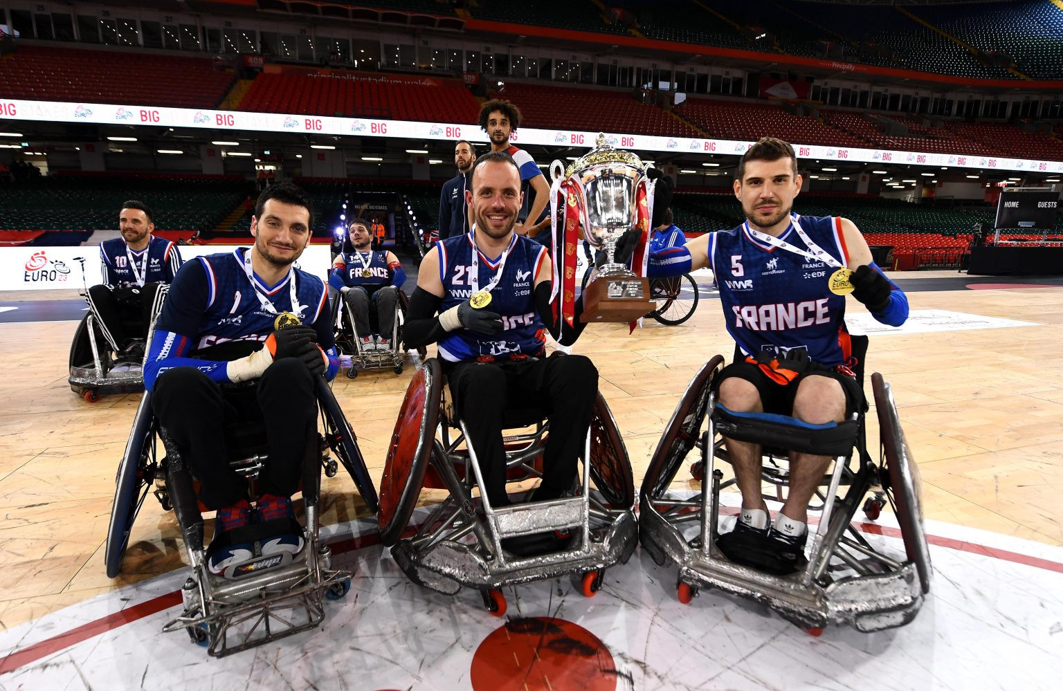 France retained the European Wheelchair Rugby Championship title with victory over Britain in Cardiff ©wreuro23