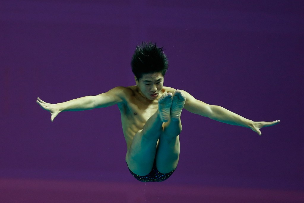 Huang Bowen and Xu Zewei claimed the men’s synchronised platform crown in Puerto Rico