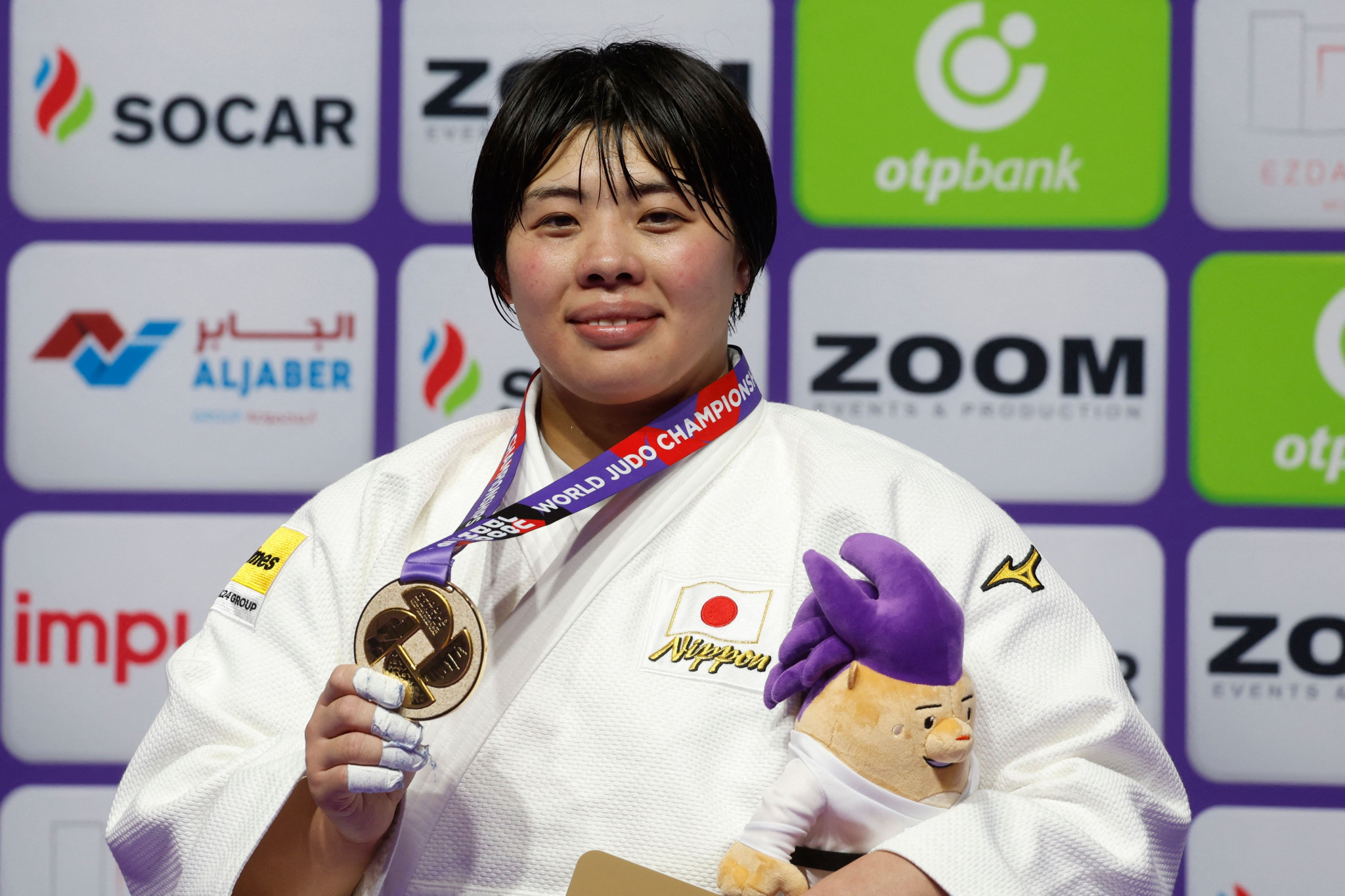 Akira Sone earned Japan a fifth gold medal at the World Judo Championships in Doha ©Getty Images