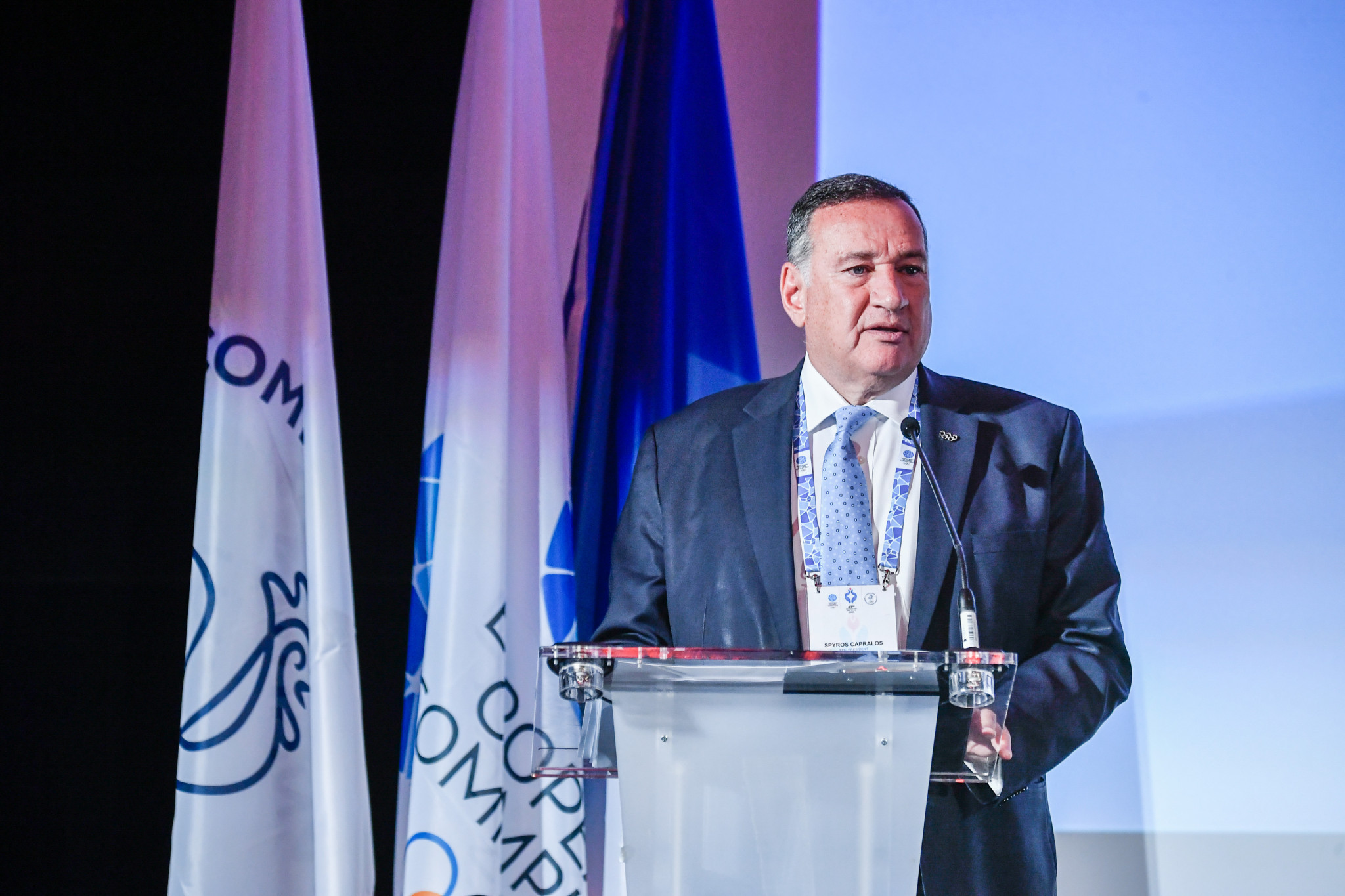 European Olympic Committees President Spyros Capralos highlighted the vote of thanks from Ukraine to delegates at the 43rd EOC Seminar in Paris ©EOC