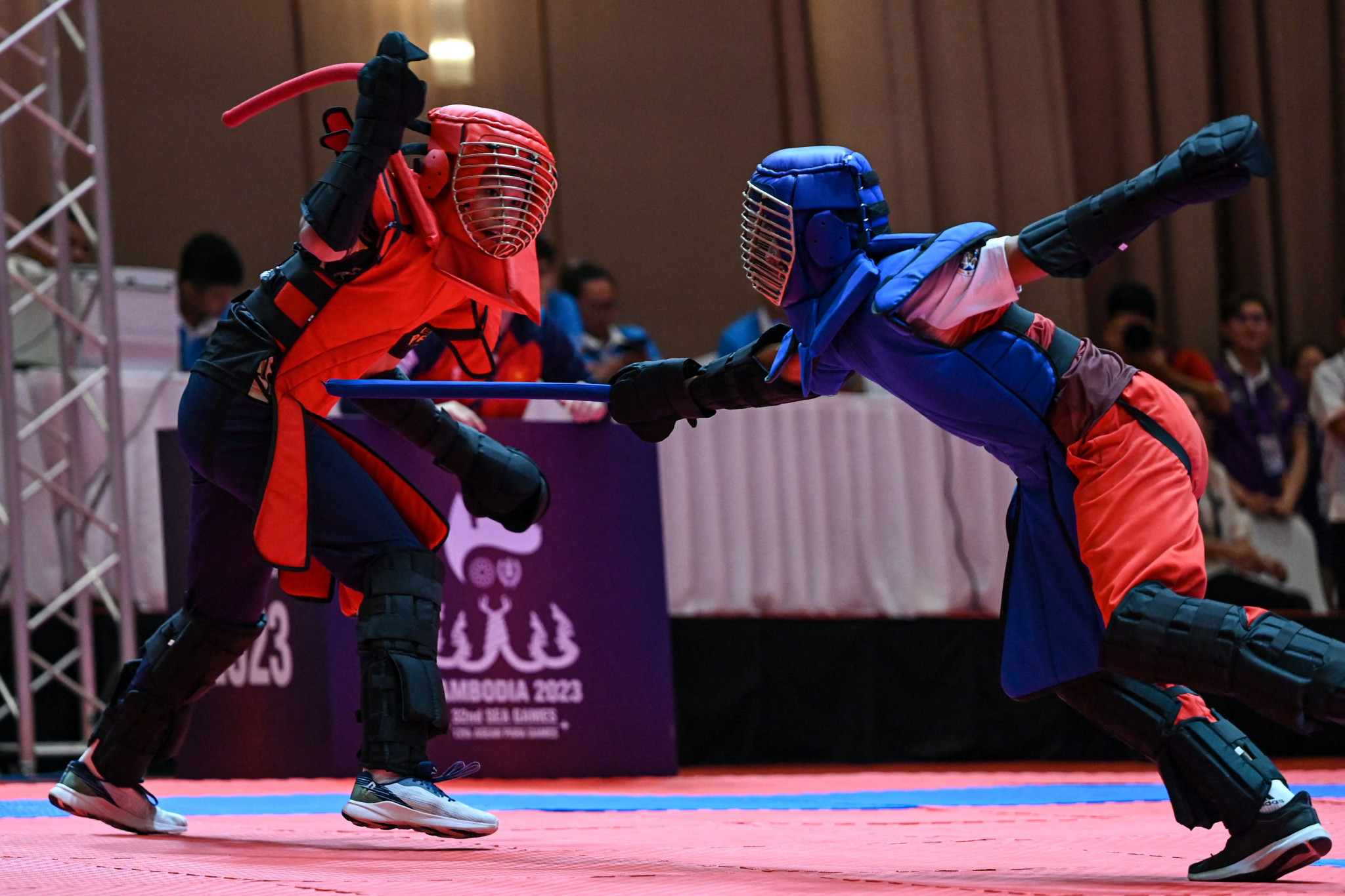 Competition continued in arnis, a stick-based martial art ©Getty Images