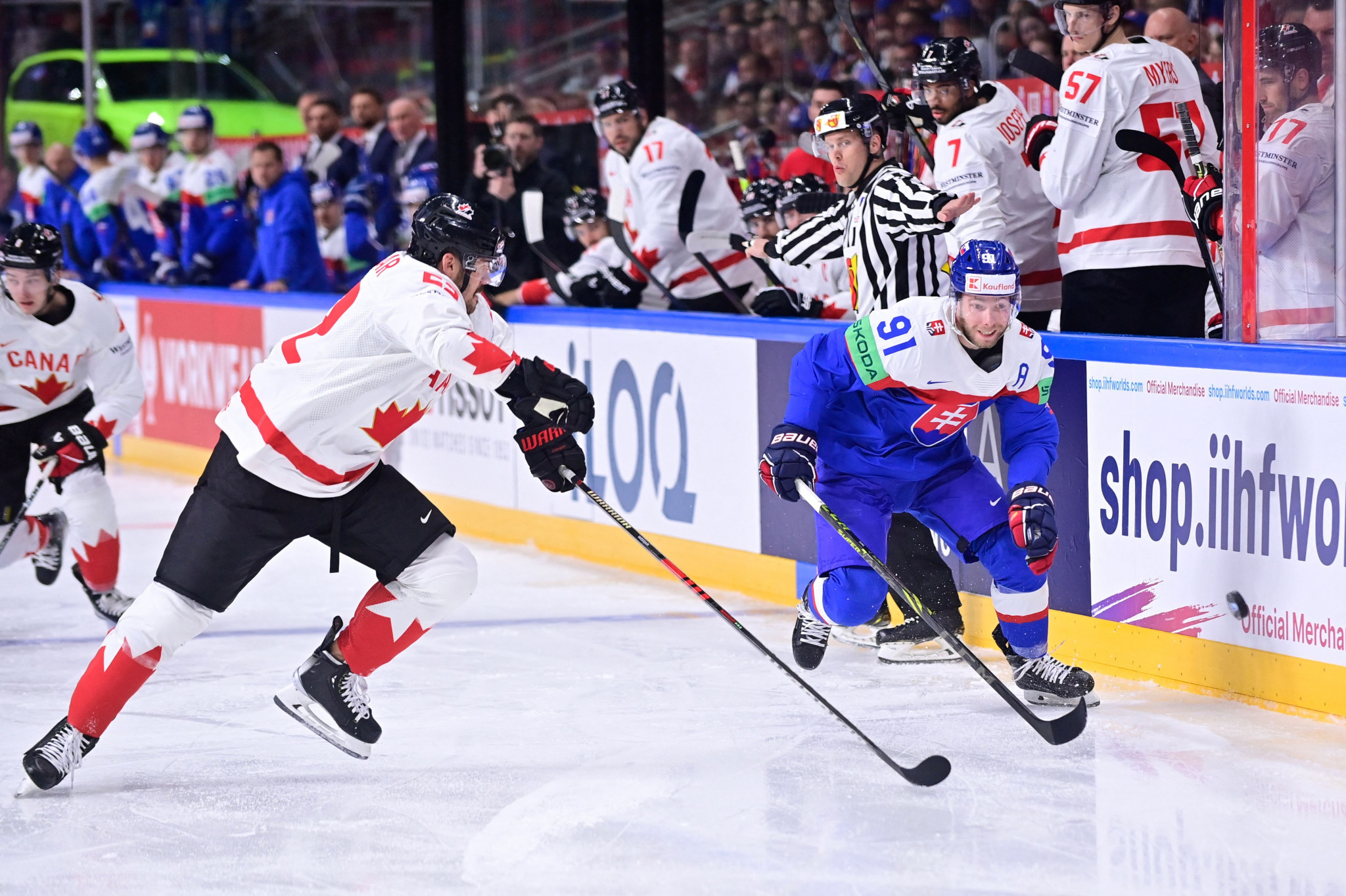 Canada recorded their third victory in three matches at the Ice Hockey World Championship - but Slovakia made them work hard ©Getty Images