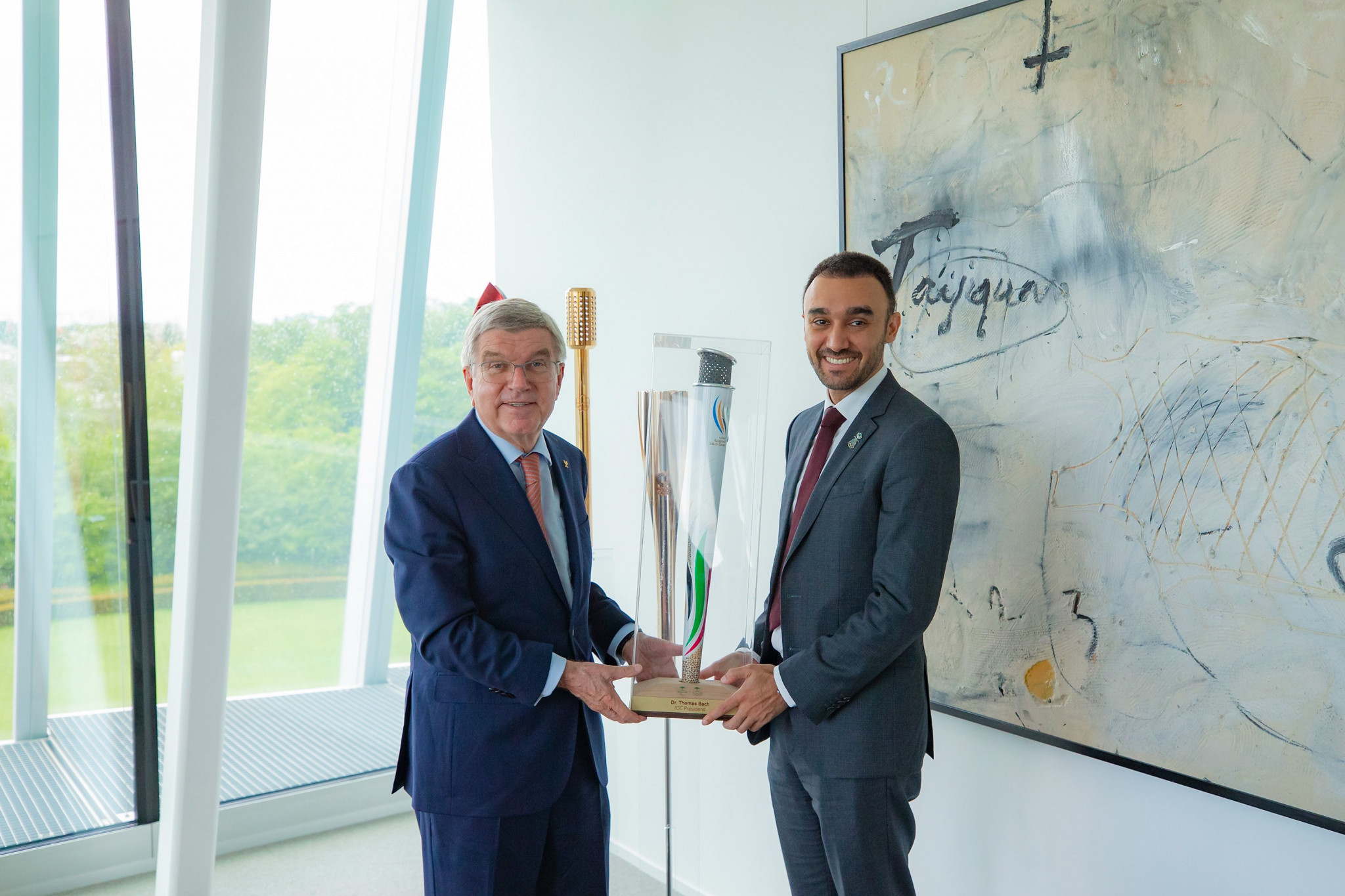 IOC President Thomas Bach has met with SOPC President Abdulaziz bin Turki Al-Faisal ©SOPC