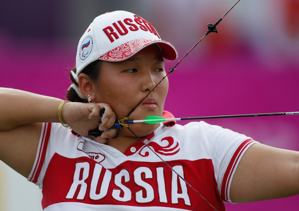 Tatiana Andrievskaia helped Russia's women's compound team set a world record