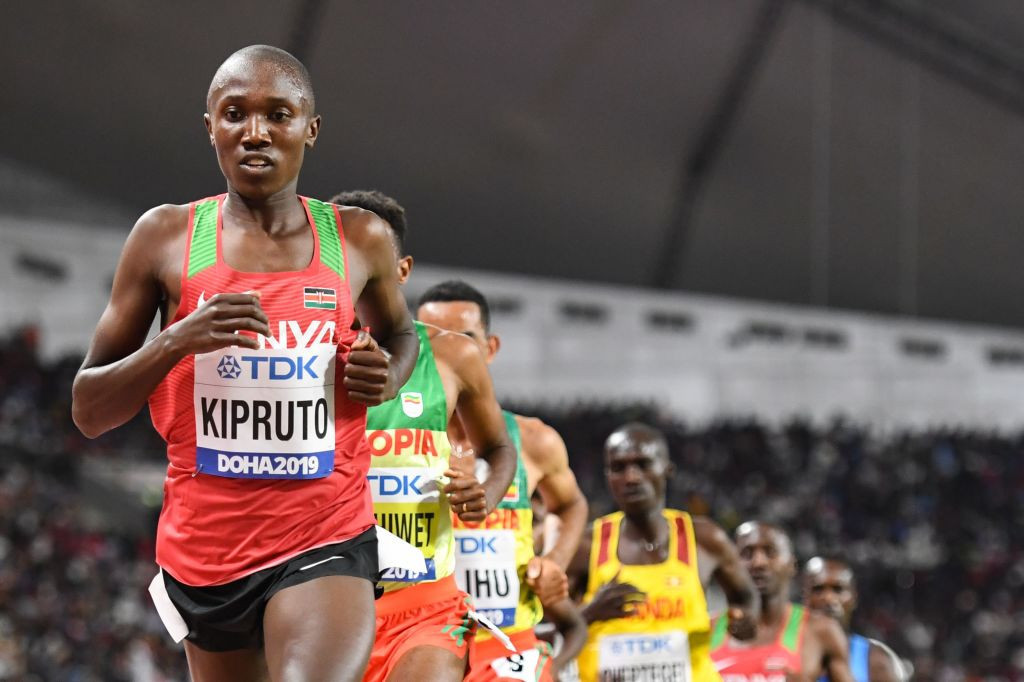 Kenya's world 10km record holder and Doha 2019 10,000m bronze medallist Rhonex Kipruto has been provisionally suspended by the Athletics Integrity Unit ©Getty Images
