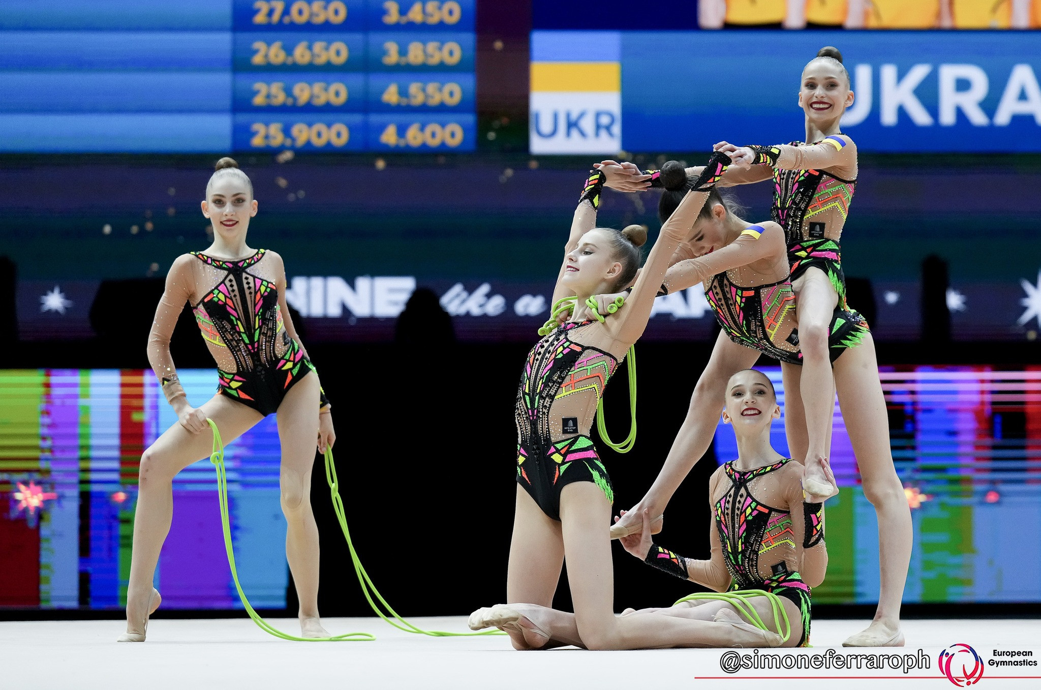 Ukraine missed out on the all round bronze medal by 0.200 points ©European Gymnastics
