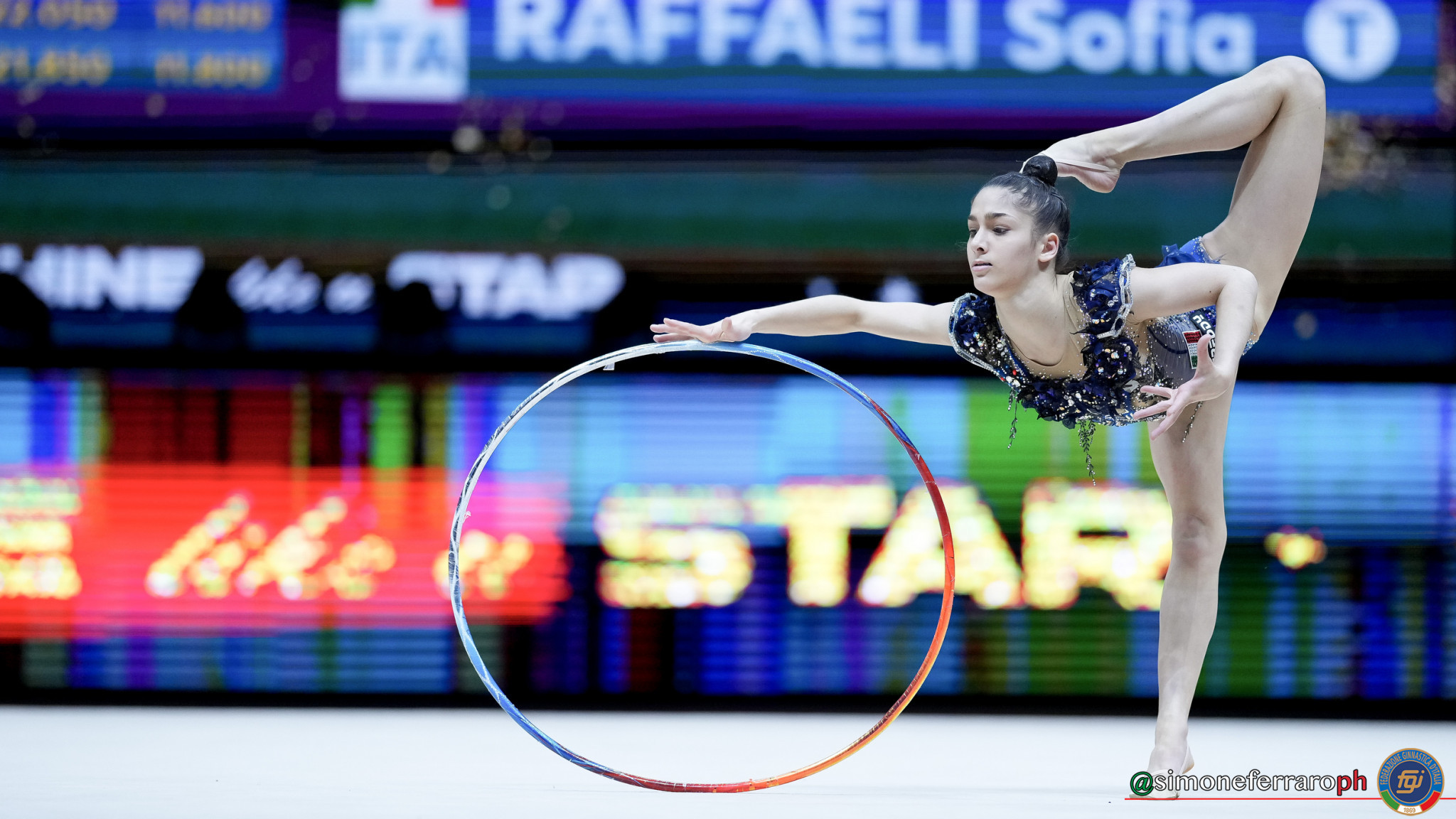 Sofia Raffaeli of Italy ensured qualification in both finals today ©IFG/Simone Ferraro