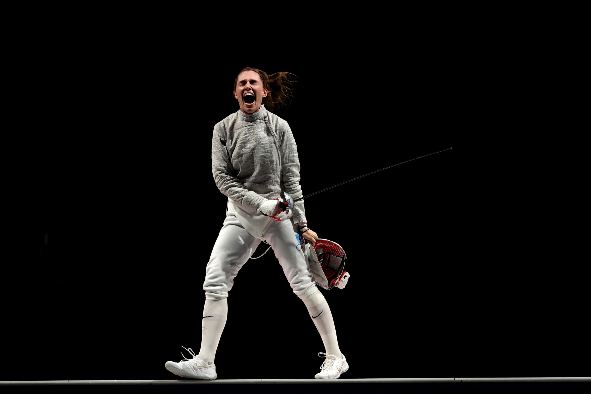Women's sabre Olympic champion Sofia Pozdniakova is among the Russian fencers blocked from FIE competitions ©Getty Images