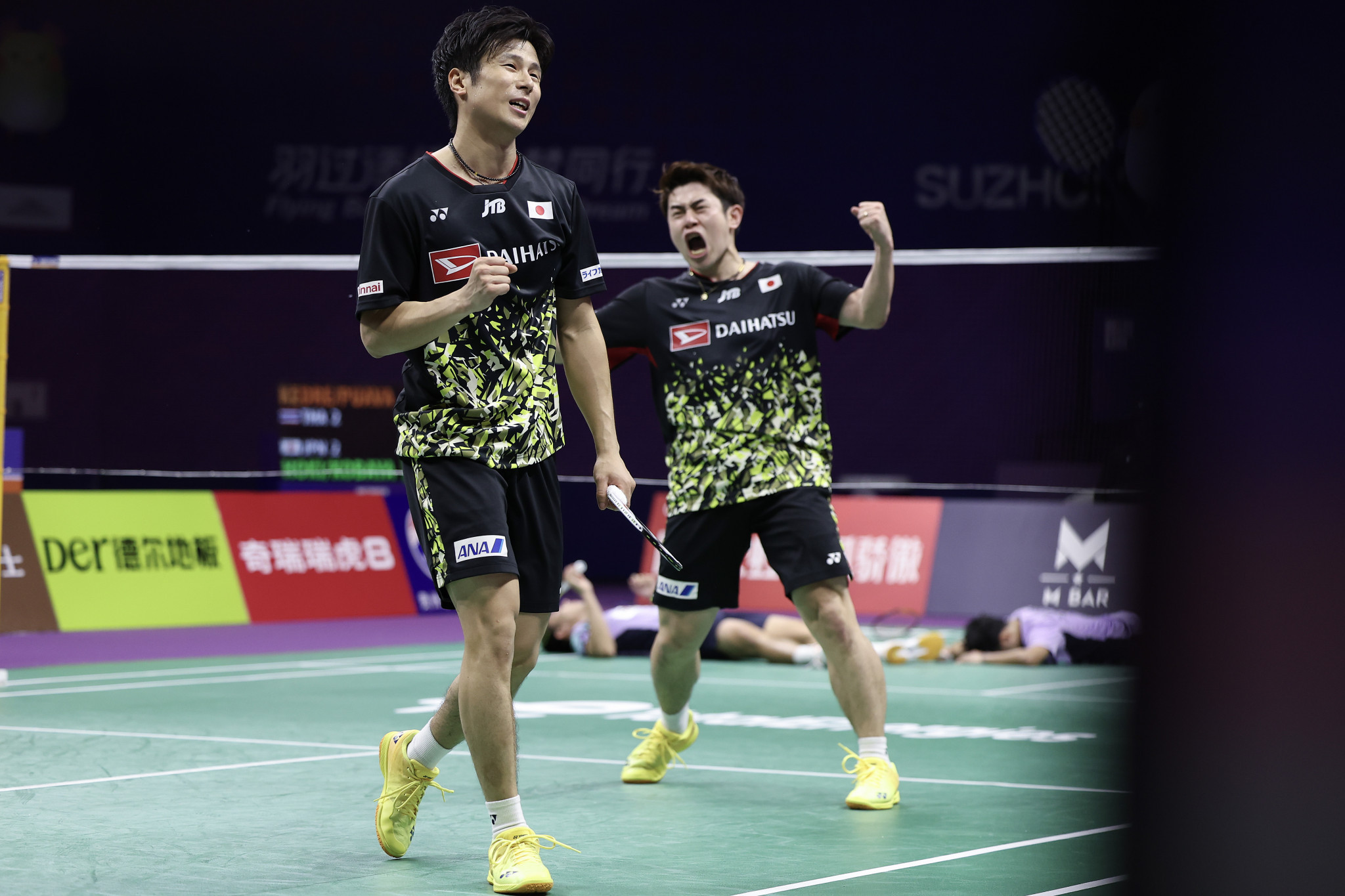 Takuro Hoki and Yugo Kobayashi won a crucial doubles contest to send Japan through ©Getty Images