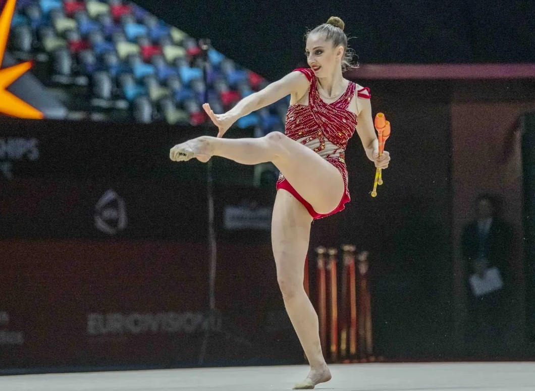 Boryana Kaleyn of Bulgaria was the second best gymnast in Baku after four rounds of qualifying ©BRGF