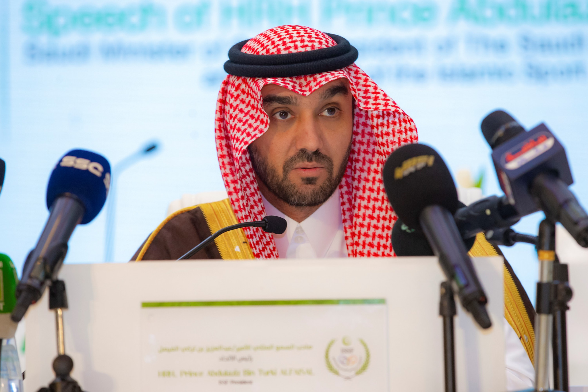 ISSF President Prince Abdulaziz Bin Turki Al Faisal is also head of the Saudi Olympic & Paralympic Committee and the country's Sports Minister ©SOPC