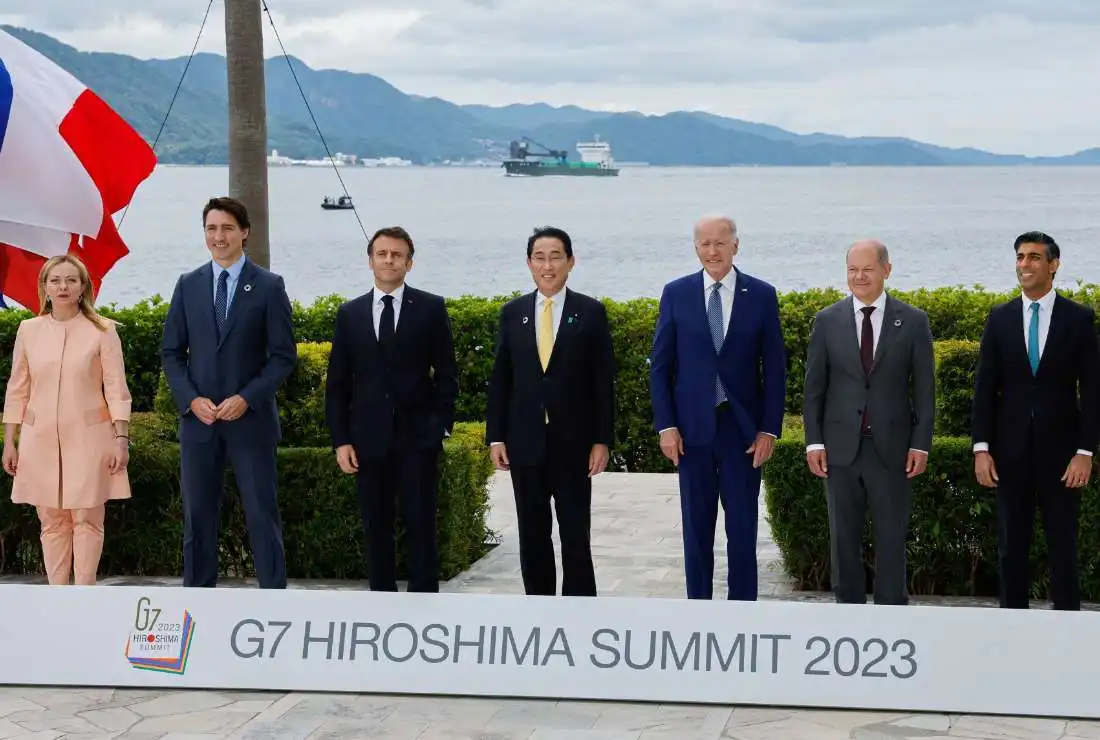 G7 leaders meeting in Hiroshima have warned that China presents a major threat to the world's security ©Getty Images